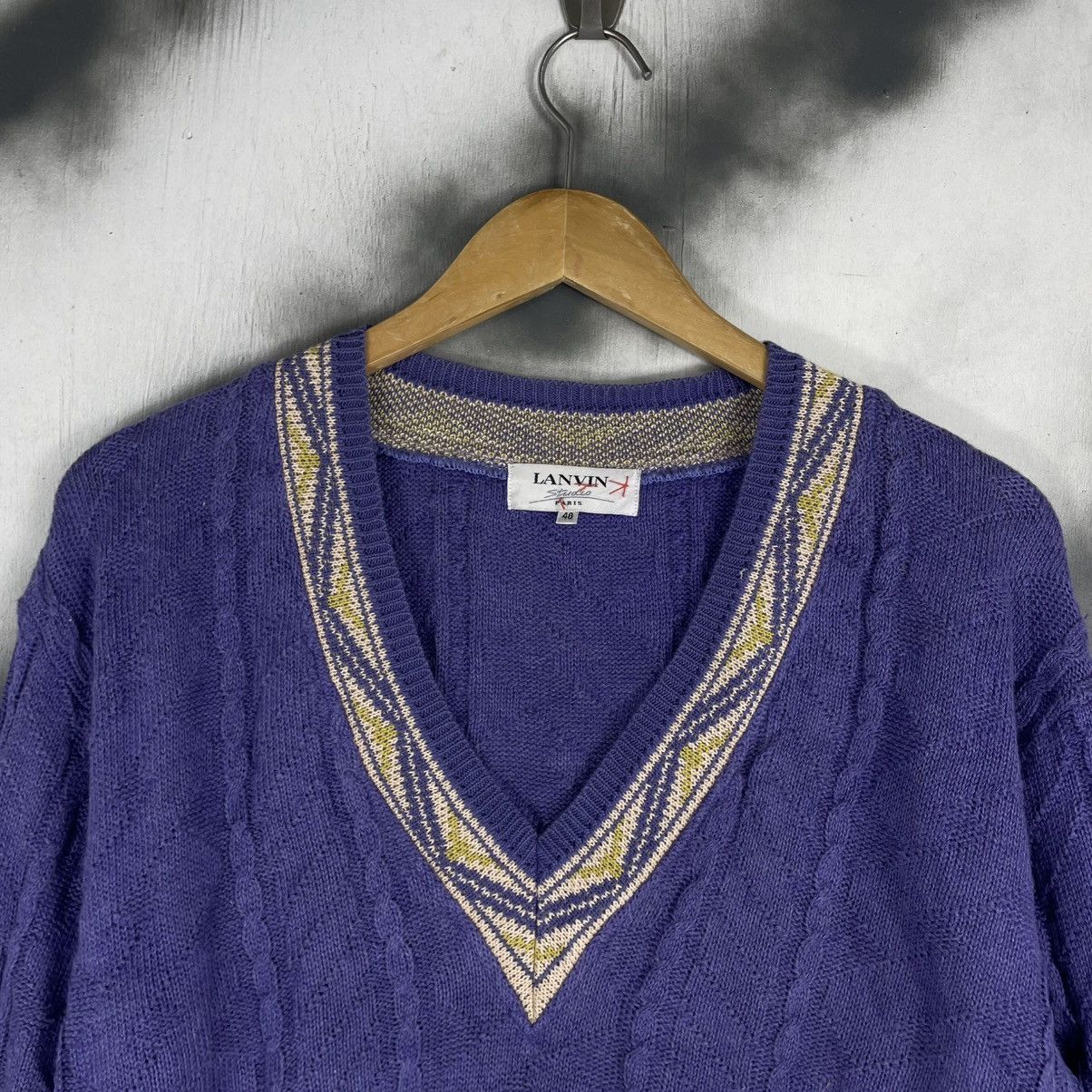 Designer × Lanvin Vintage Lanvin Studio Paris V-neck Knitwear Size US M / EU 48-50 / 2 - 2 Thumbnail