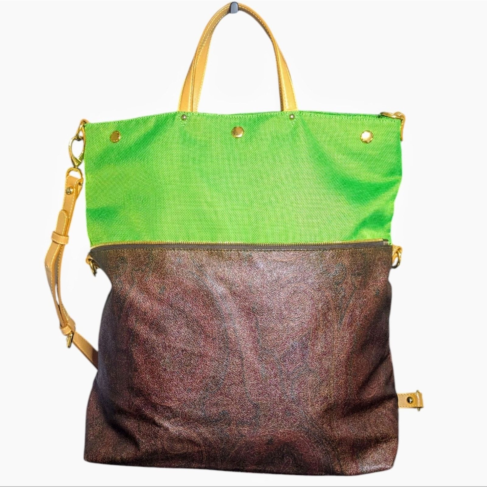 Etro Etro | Brown 2-Way Paisley Coated Canvas Convertible Bag Size ONE SIZE - 4 Thumbnail