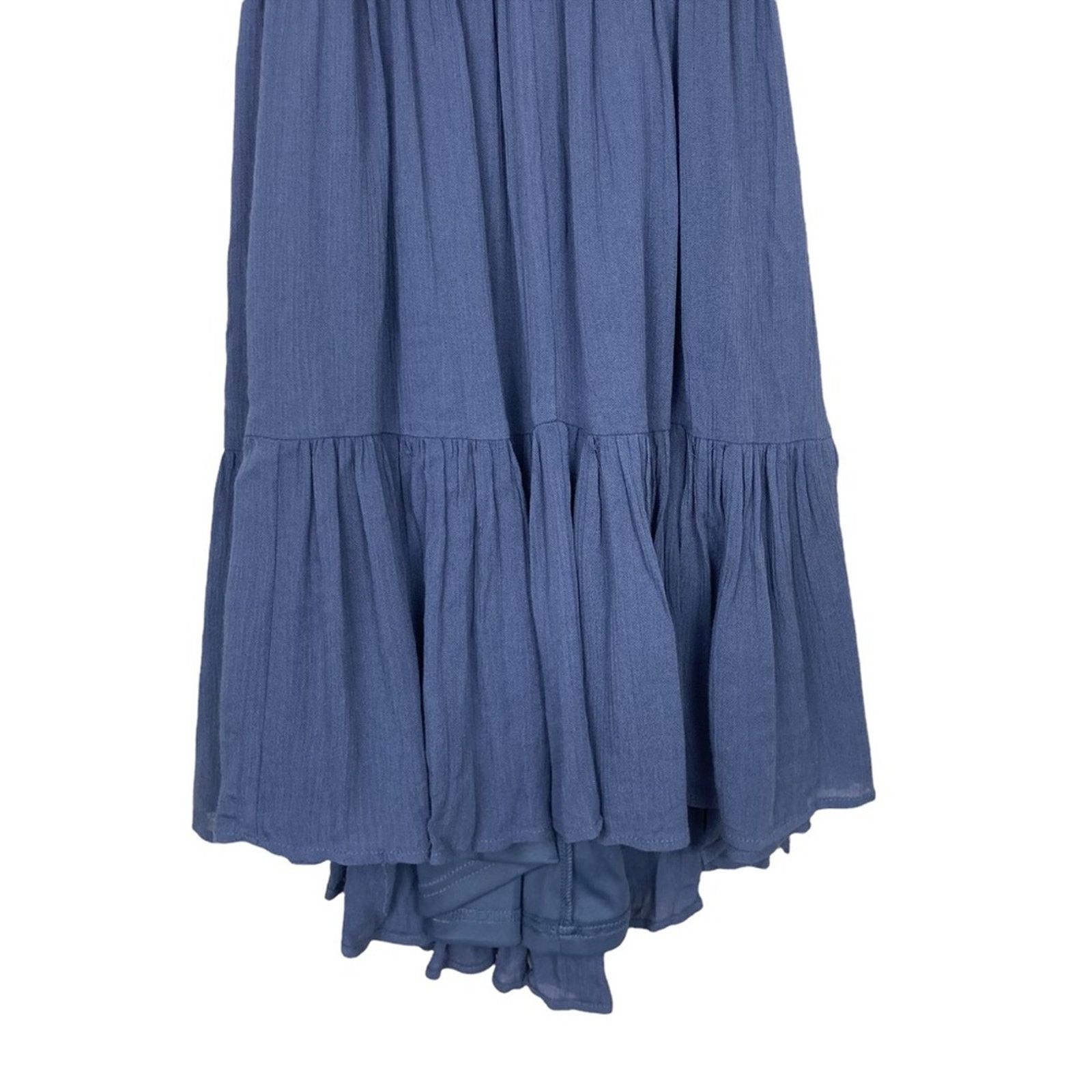Other Windsor Blue Tiered Ruffle Backless Halter Dress Sz S Size S / US 4 / IT 40 - 3 Thumbnail