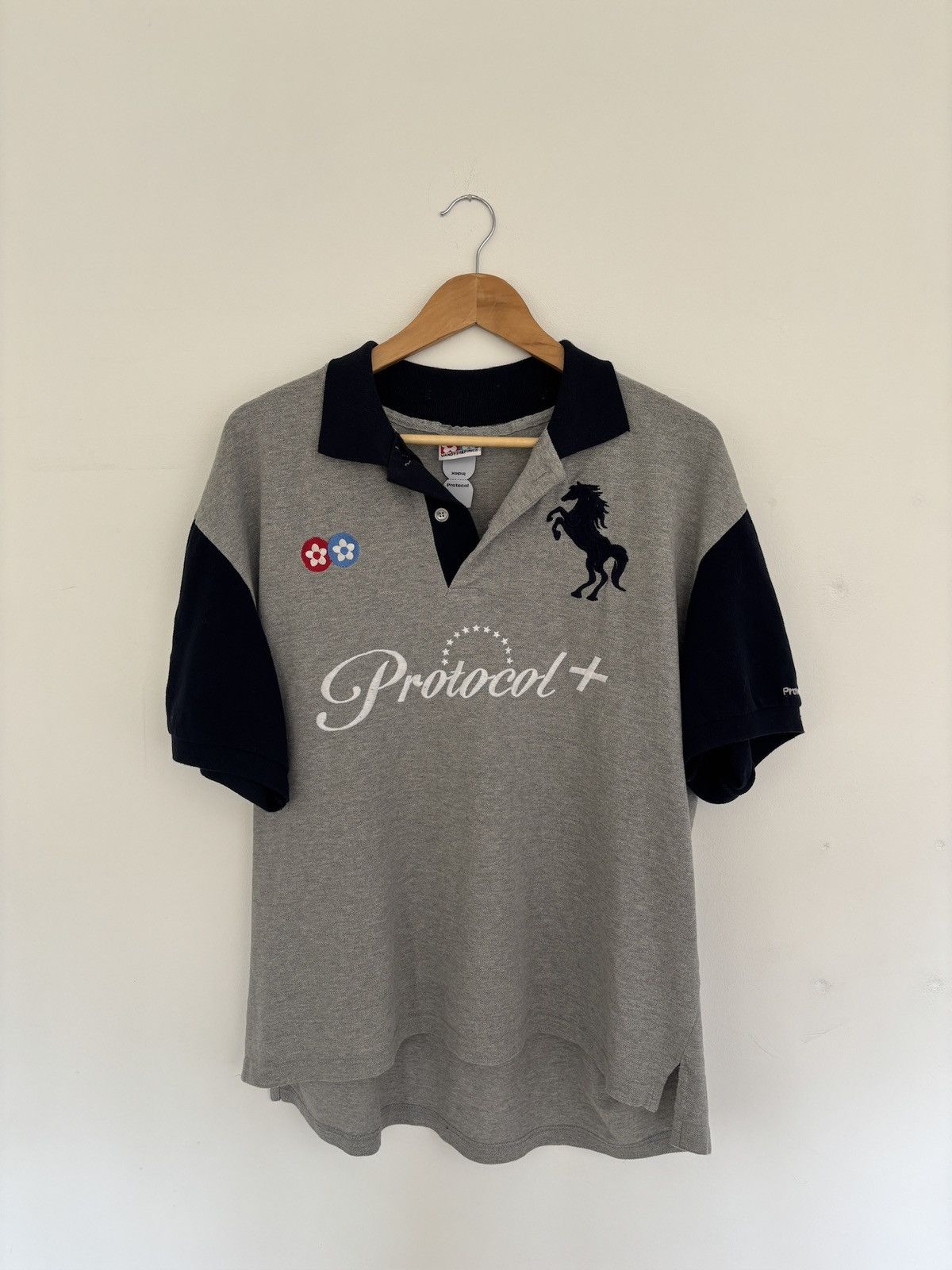 Vandy The Pink Protocol Index x VandyThePink Grey Polo Shirt size