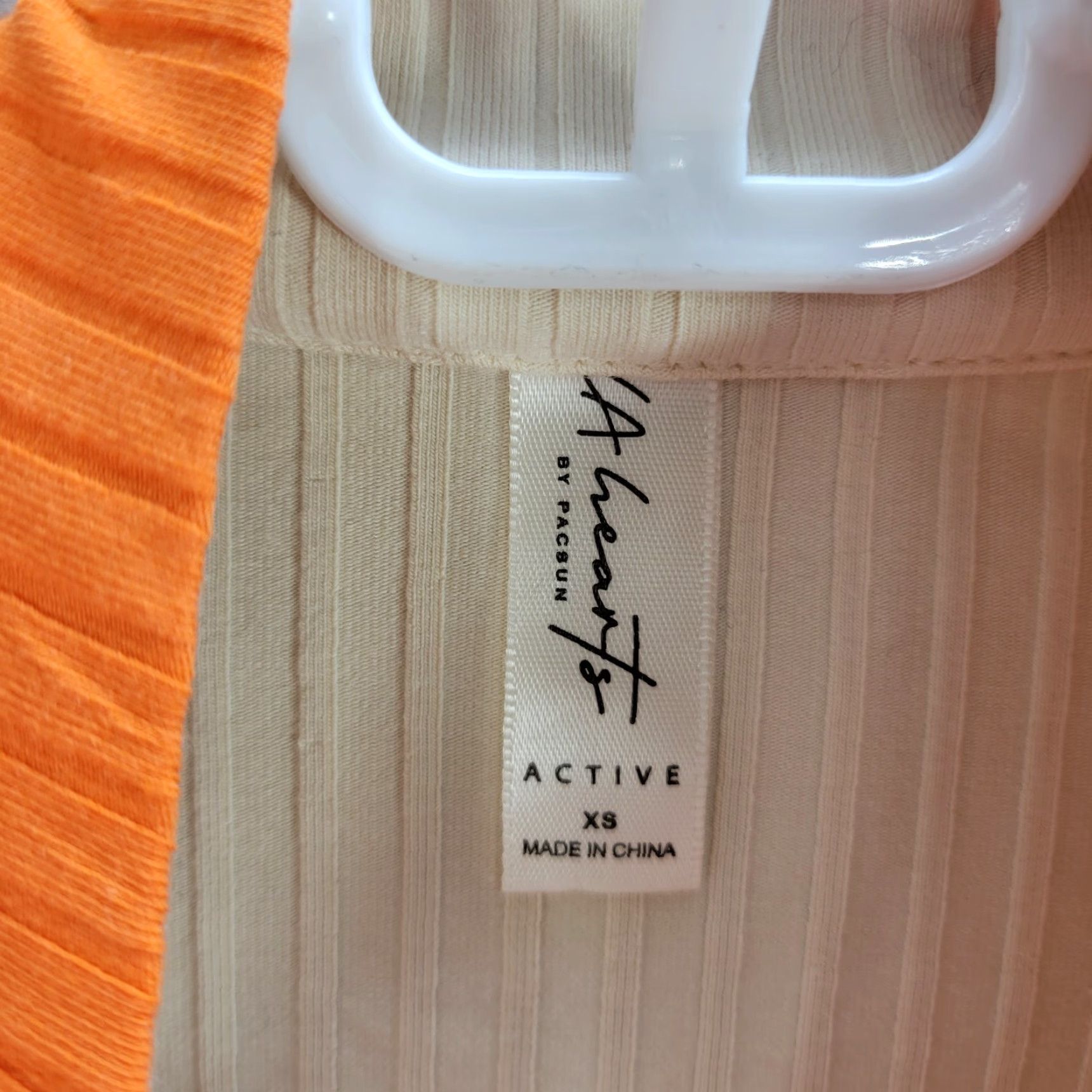 Vintage VINTAGE PacSun LA Hearts Active 1/4 Zip Cropped Long Sleeve Cream w/ Orange Women XS Size XS / US 0-2 / IT 36-38 - 6 Thumbnail