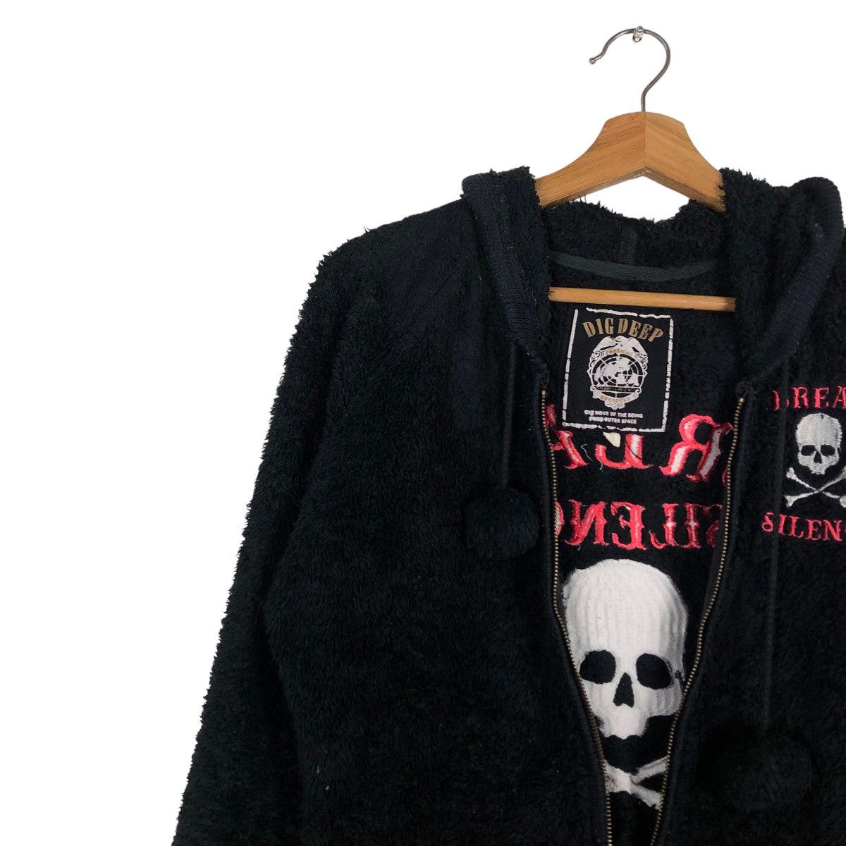 Hysteric Glamour 🔥Dig Deep Break Silence Biker Jacket Skeleton Big Logo Size US L / EU 52-54 / 3 - 7 Thumbnail