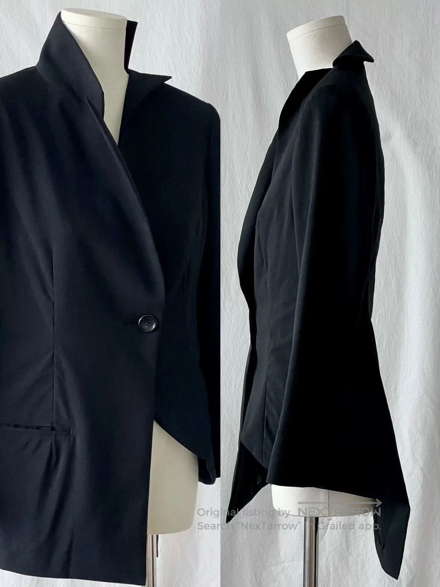 Yohji Yamamoto Yohji Yamamoto Asymmetrical Wool Top. Size S / US 4 / IT 40 - 4 Thumbnail