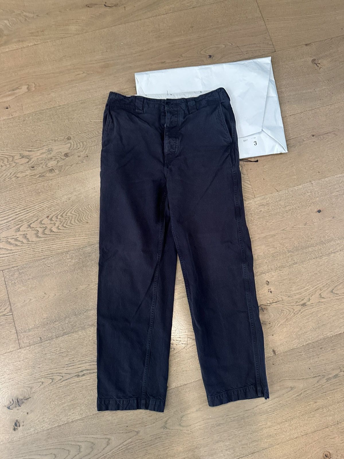Visvim Visvim Wide Chino Pants Navy 3 Size US 34 / EU 50 - 1 Thumbnail