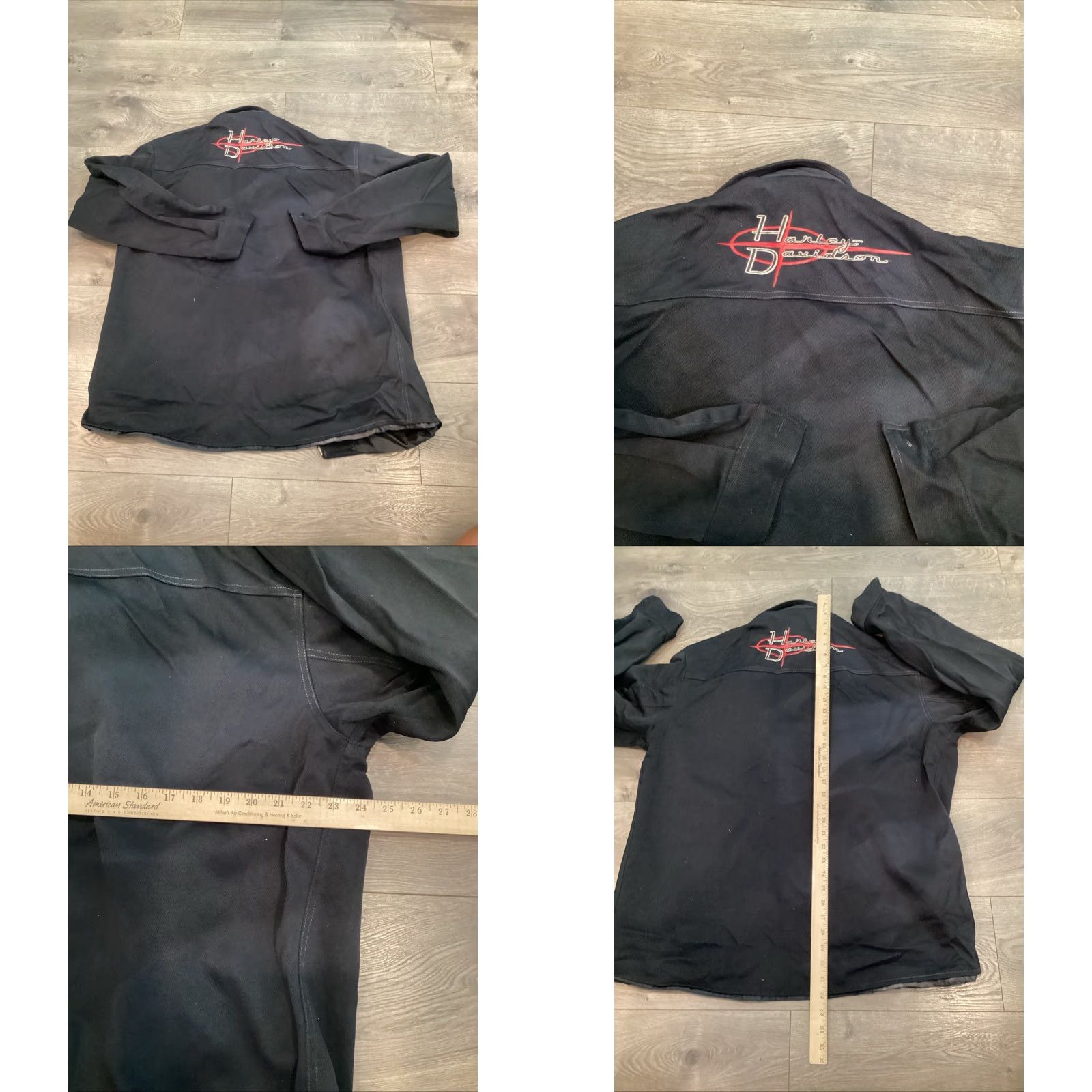 Harley Davidson Harley-Davidson Jacket Mens XL 100% Nylon Black Red Embroidered Logo Spring Motorcycle Riding 5/2005 Size US XL / EU 56 / 4 - 8 Thumbnail