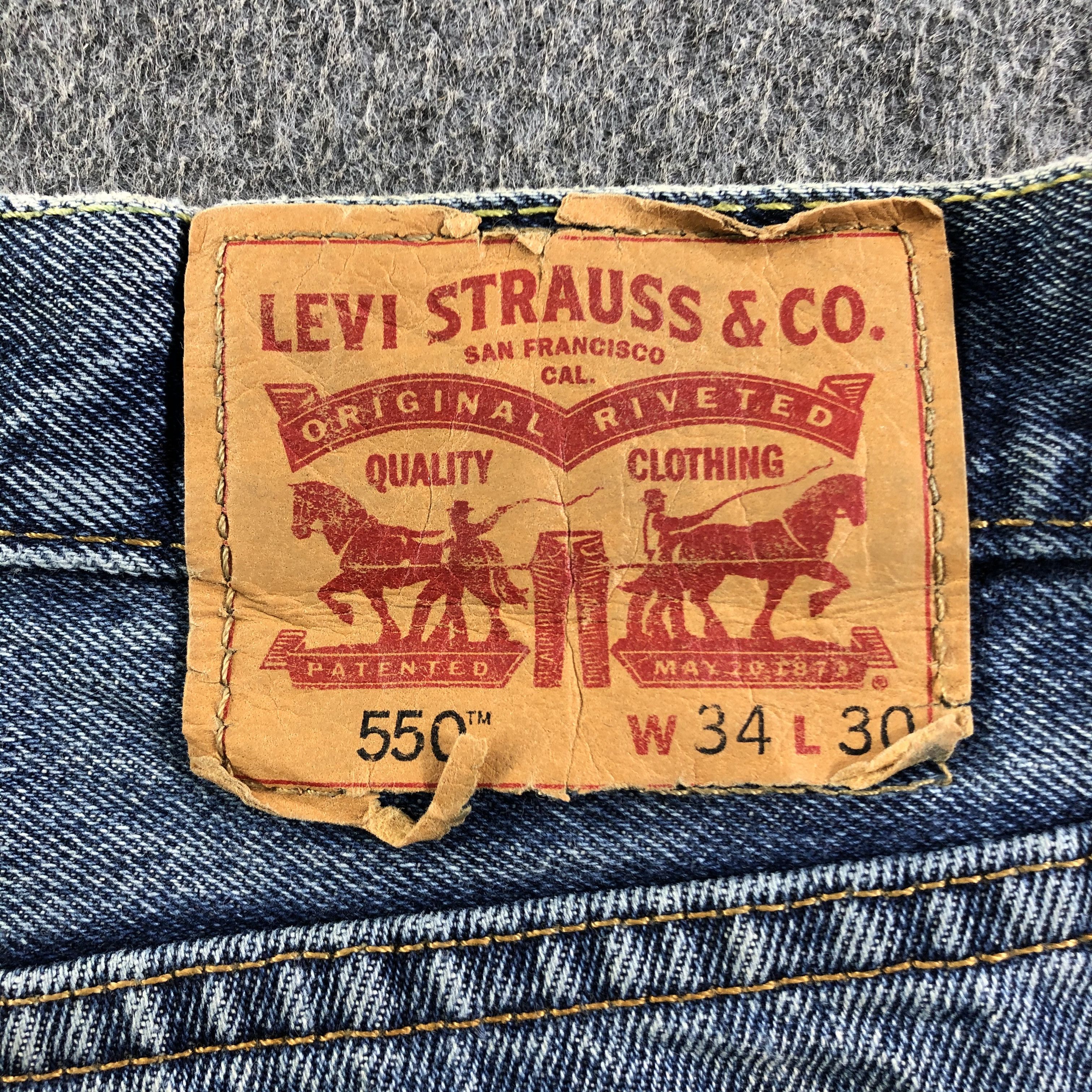 Levi's Vintage Blue Wash Levis 550 Jeans-J3228 Size US 35 - 5 Thumbnail