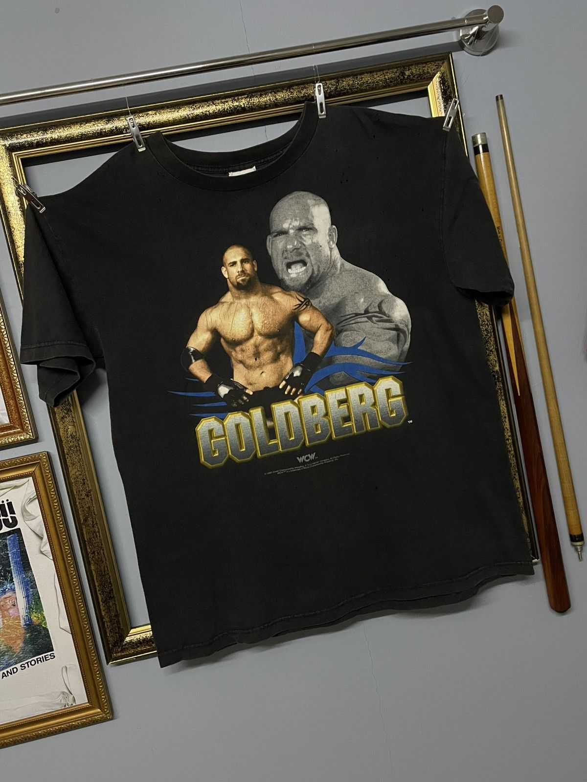 WWE Vintage 1998 Iconic WWE Goldberg Big Print Distressed Tshirt Size US L / EU 52-54 / 3 - 2 Thumbnail