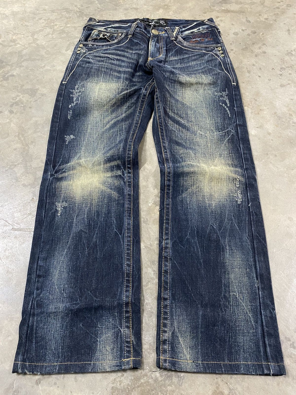 Hysteric Glamour × Le Grande Bleu (L.G.B.) × Tornado Mart Jeans Japanese Red Pepper Claws Distressed Denim @219 Size US 30 / EU 46 - 10 Thumbnail