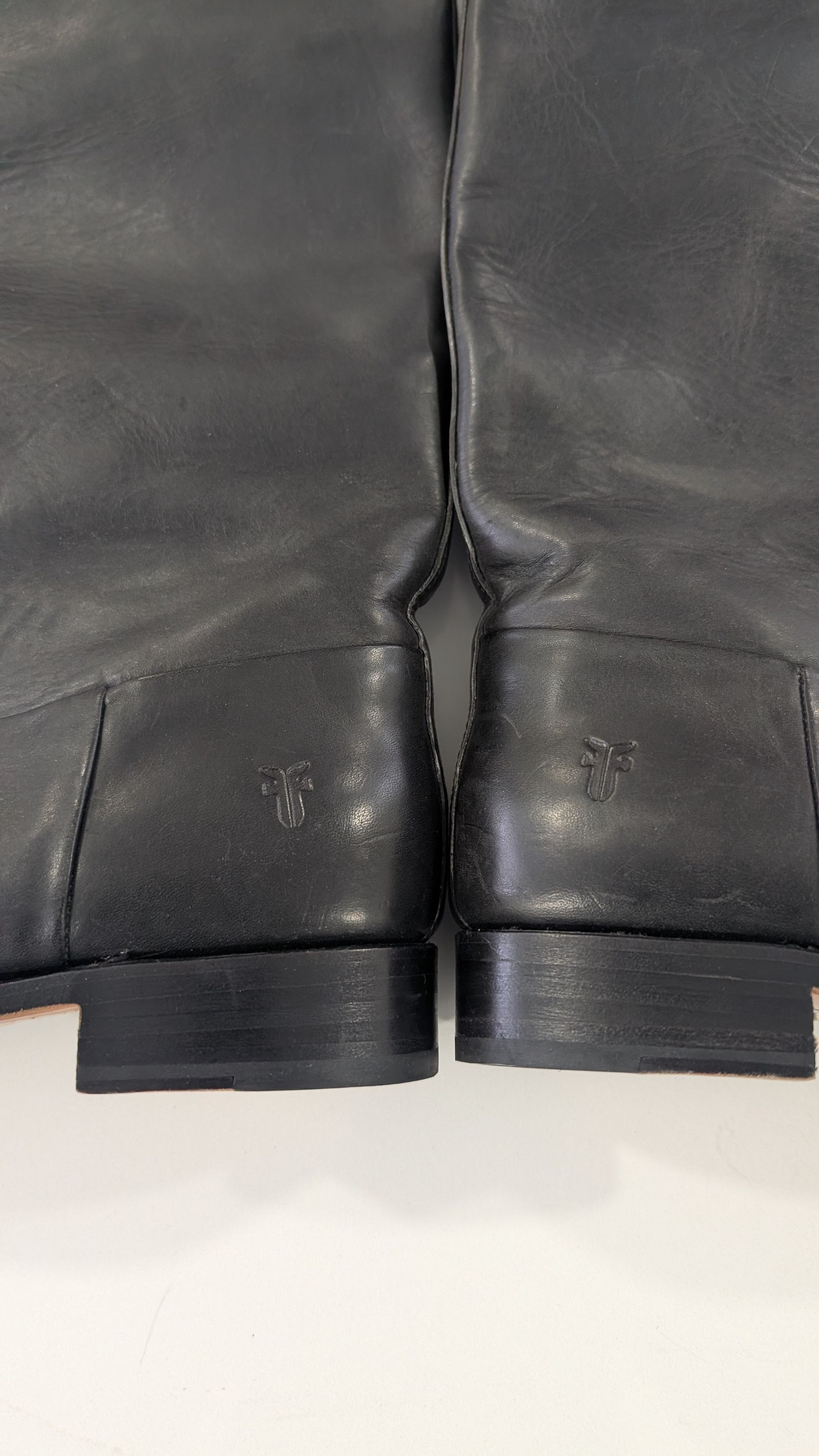 Frye Frye Melissa Belted Riding Boots Two-Tone Brown Leather Size US 10 / IT 40 - 4 Thumbnail