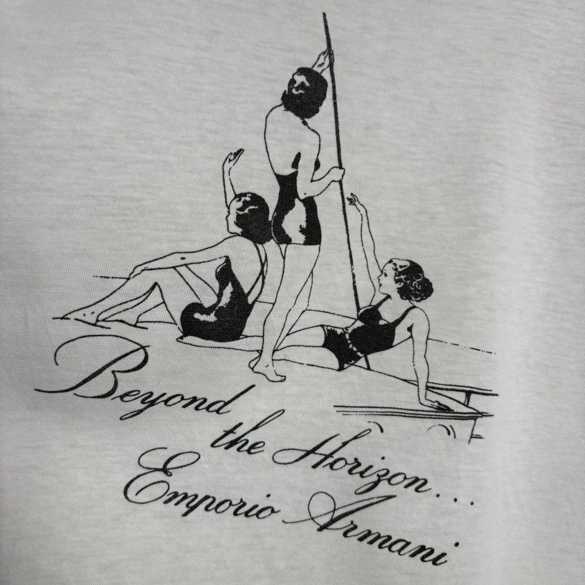 Emporio Armani Vintage 90s Emporio Armani Graphic T-Shirt / Swimwear Sports Size L / US 10 / IT 46 - 3 Thumbnail