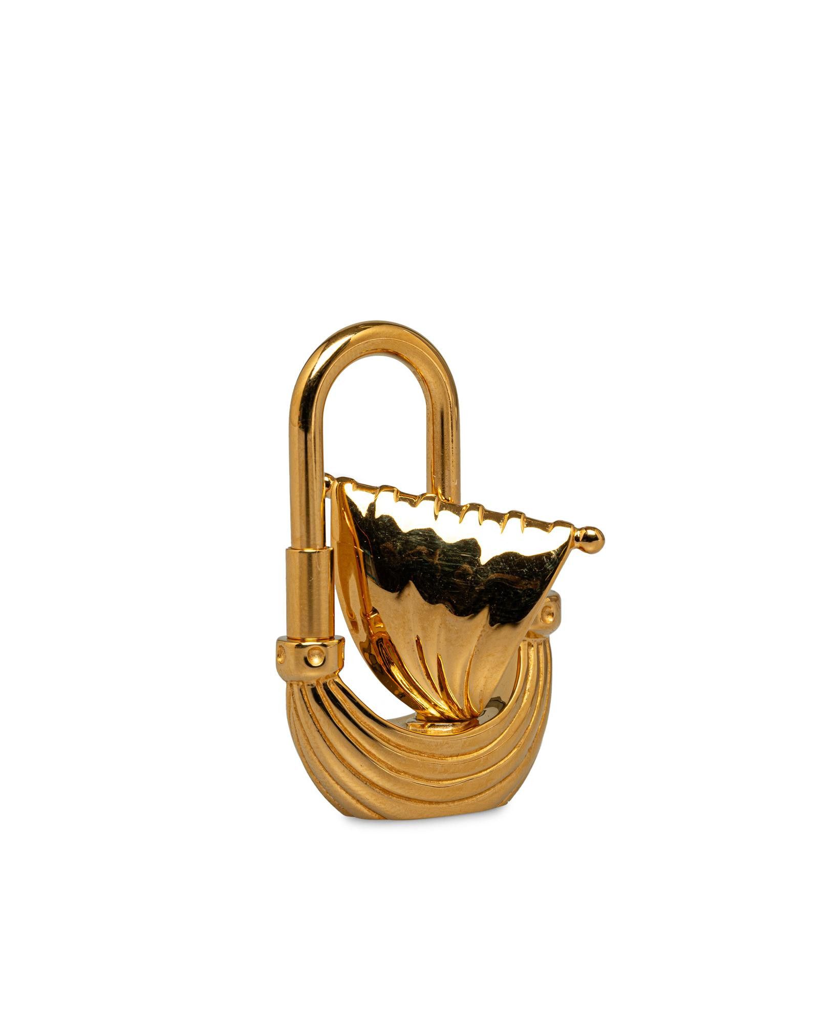image of Hermes Sailing Boat Cadena Lock Charm For Luxury Accessories in Gold, Women's