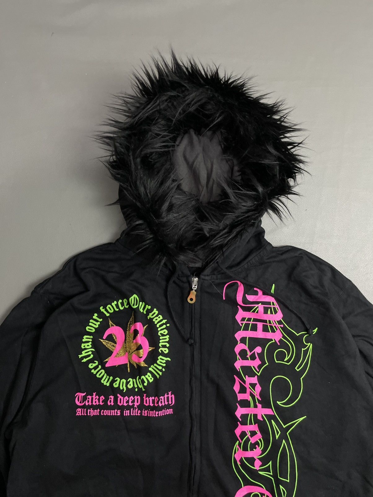 Japanese Brand Master Cast Poem Zip Fur Hoodie Size US XL / EU 56 / 4 - 2 Thumbnail