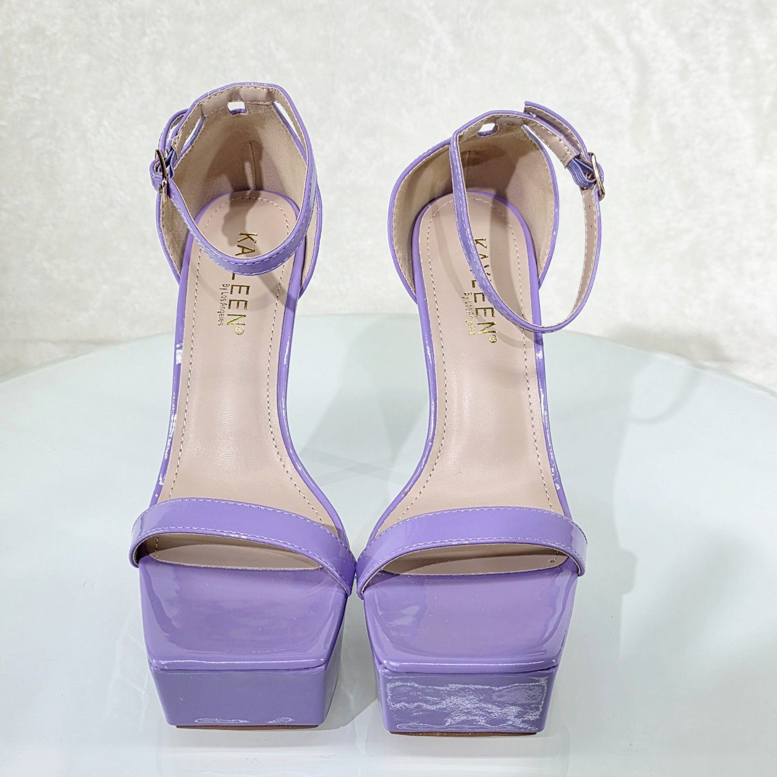 Other Tinks Lilac Purple Slim Stiletto Platform High Heels Ankle S Size US 7.5 / IT 37.5 - 3 Thumbnail