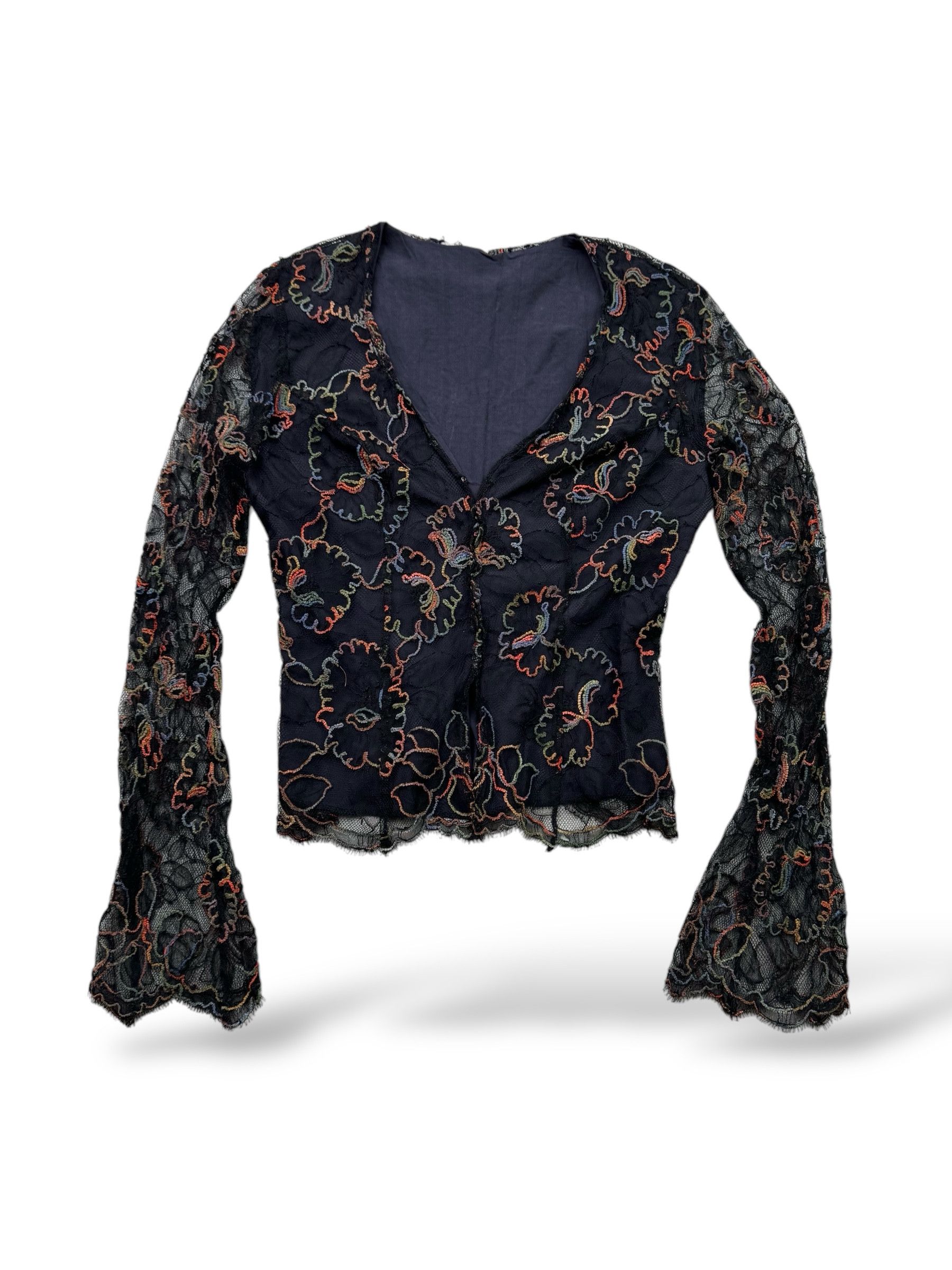 Japanese Brand Vintage Cropped Blouse With Mesh Sleeve W198(V9) Size M / US 6-8 / IT 42-44 - 1 Thumbnail