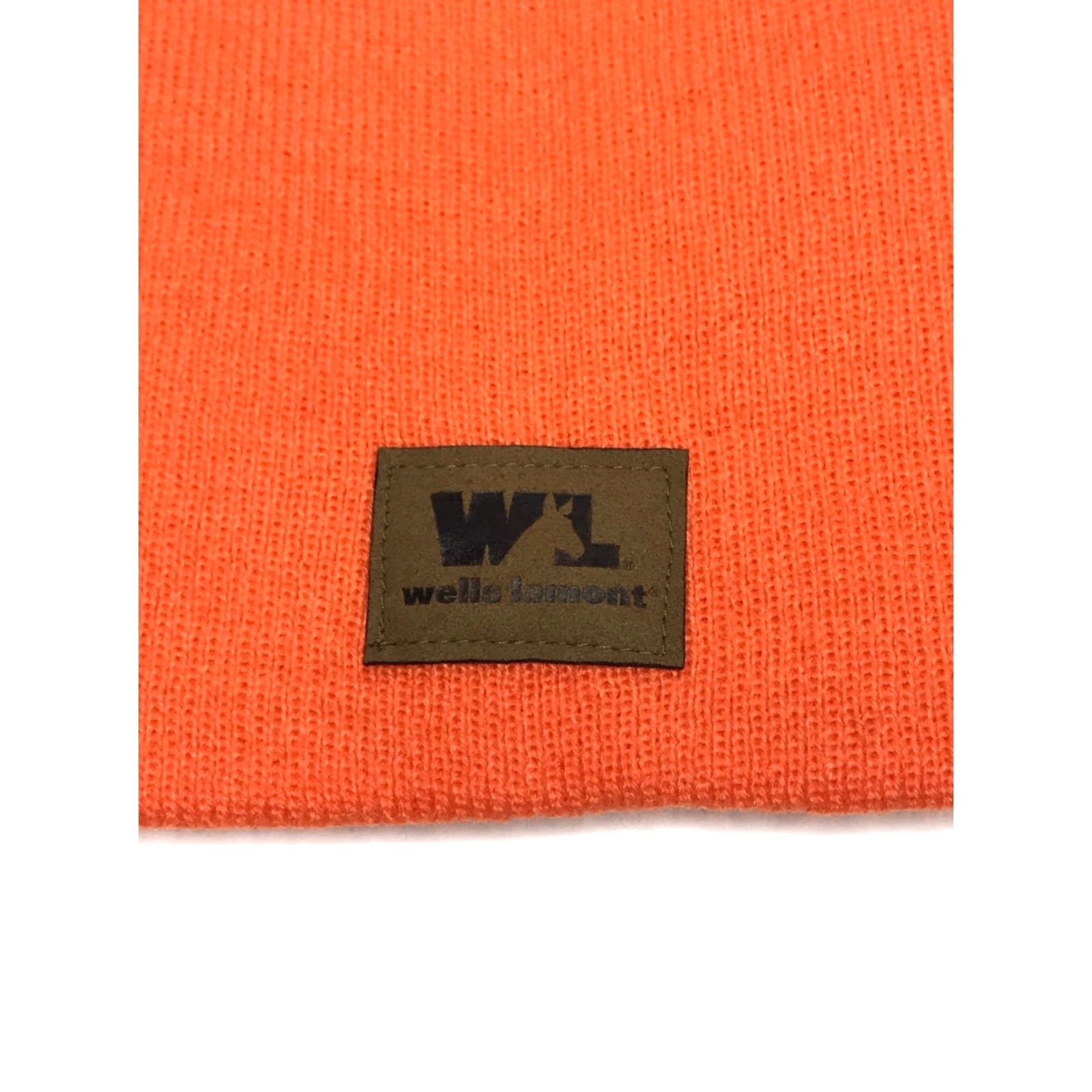 Vintage Wells Lamount Beanie Mens Unisex Orange Knit Hat Knit Beanie Size ONE SIZE - 2 Thumbnail