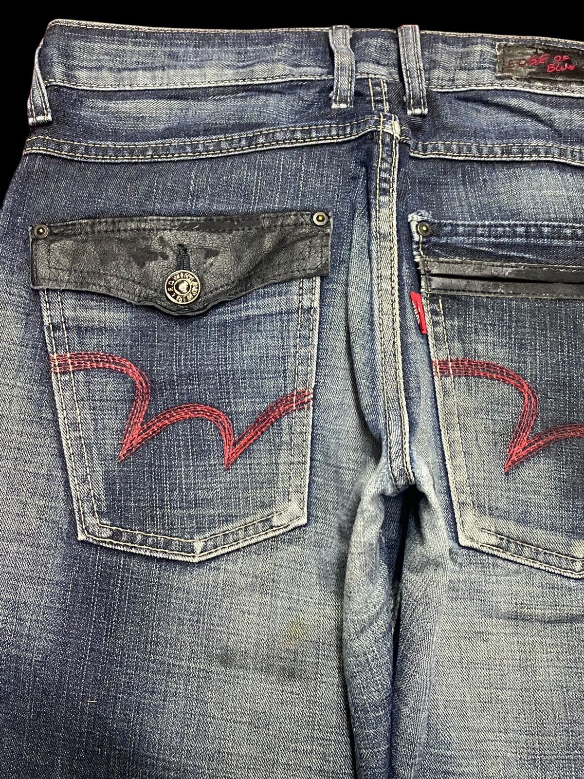 Edwin Vintage Edwin Edge Blue Wash Whisker Loose Jeans Size US 32 / EU 48 - 9 Thumbnail