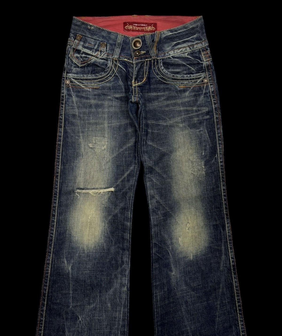 Hysteric Glamour × If Six Was Nine × Le Grande Bleu (L.G.B.) Flare💥90s Red Pepper Bootcut Denim Flare Jeans Size 28" / US 6 / IT 42 - 7 Thumbnail