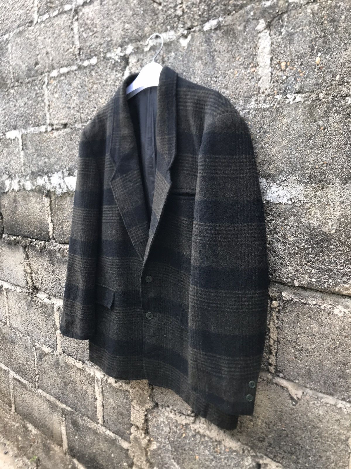 Japanese Brand ⚡️Vintage Posh Flannel Wool Coat Size US M / EU 48-50 / 2 - 3 Thumbnail