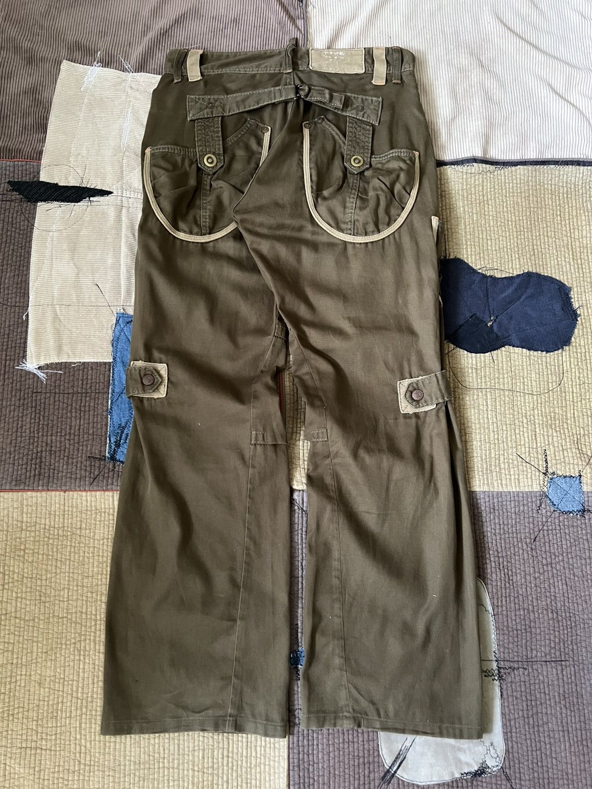 Edwin Edwin 505 Cargo Multi Pocket Flared Pants Size US 30 / EU 46 - 1 Thumbnail