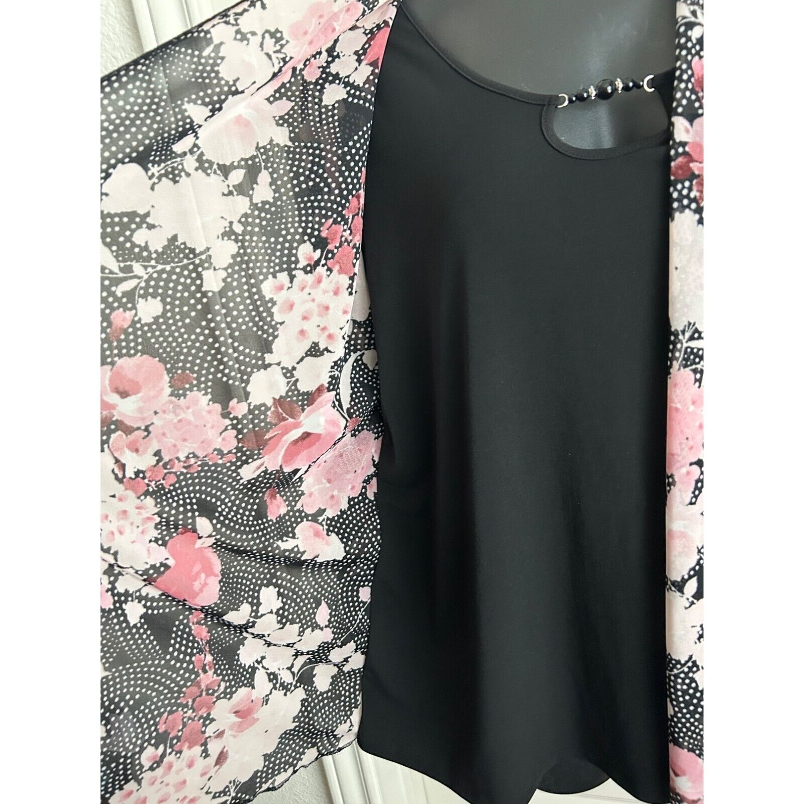 Other Liz McCoy Sleeveless Womens Blouse top size 1X stretch flora Size XL / US 12-14 / IT 48-50 - 7 Thumbnail
