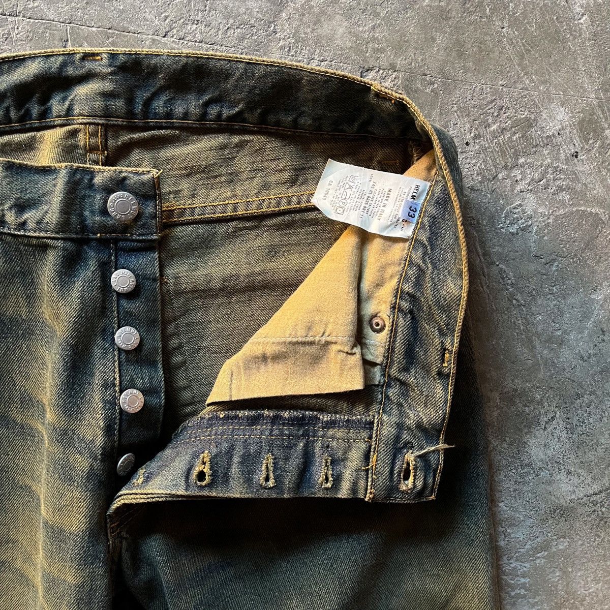 Helmut Lang × Vintage Helmut lang acid washed denim pants Size US 32 / EU 48 - 6 Thumbnail