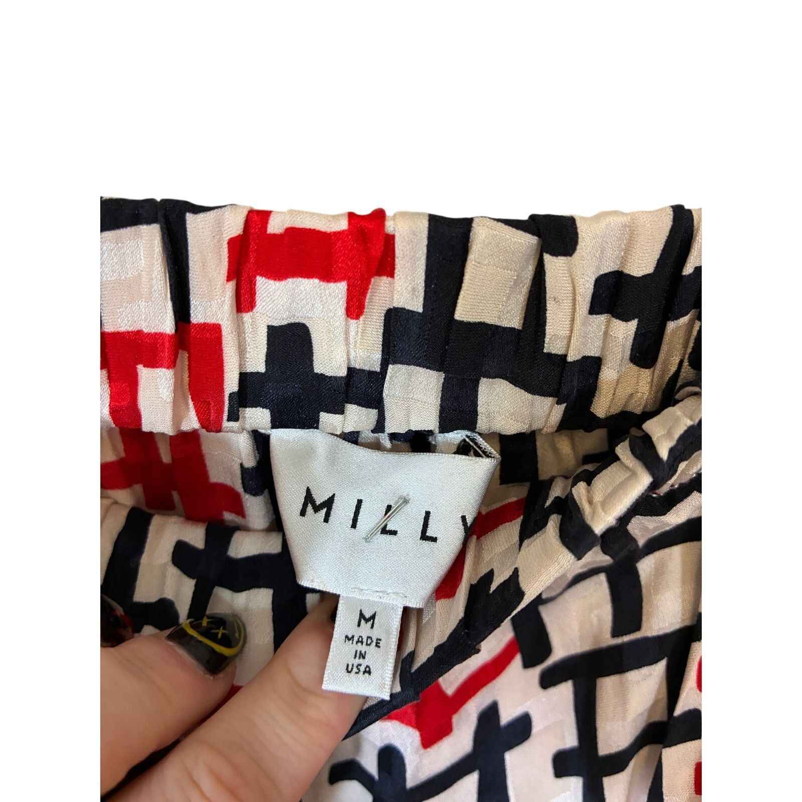 MILLY Milly Tiered Cotton Poplin Dress Printed Smock Resort M Size M / US 6-8 / IT 42-44 - 5 Thumbnail