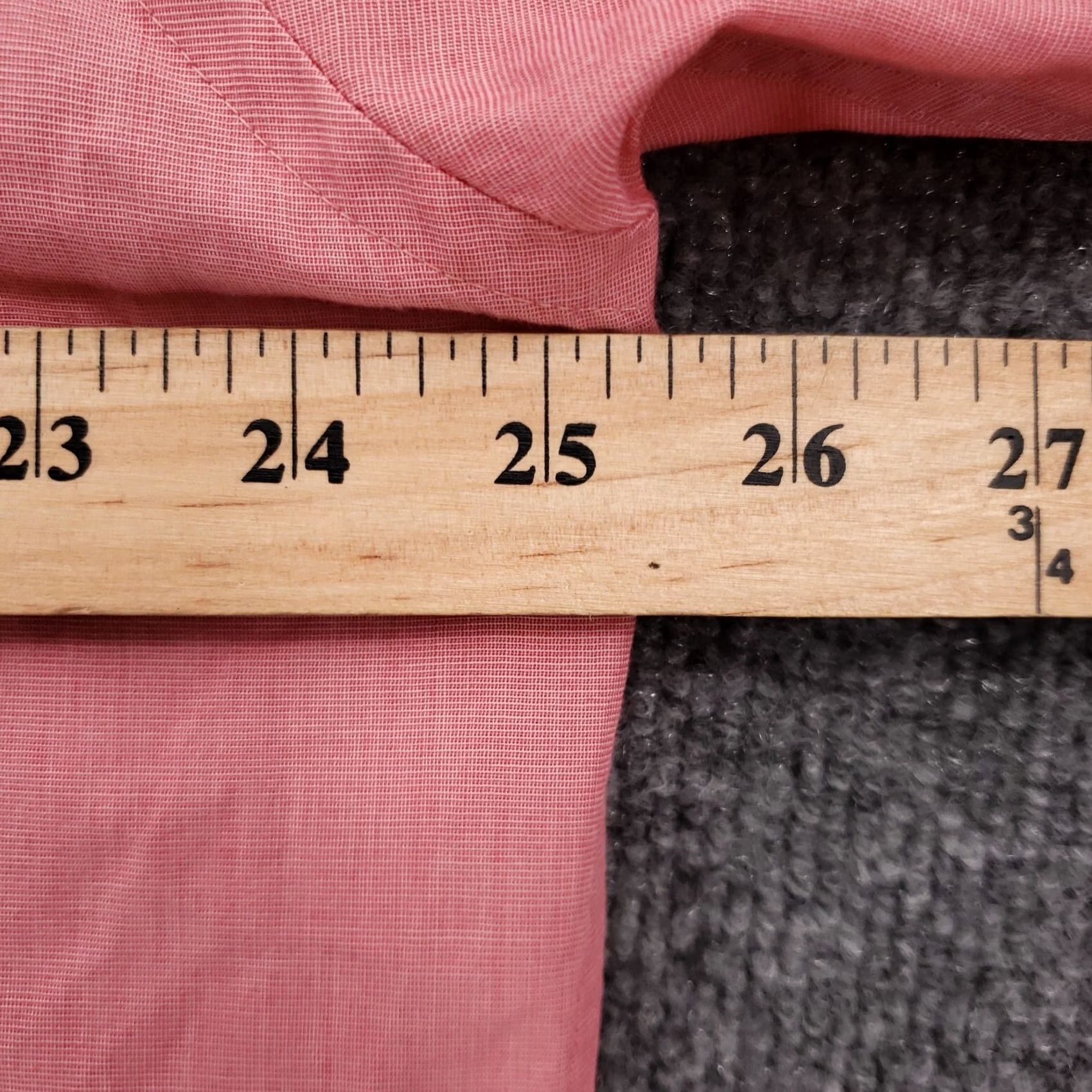 Dockers DOCKERS Dress Shirt Mens XL Red Button-Up Fitted Long Sleeves Cotton Iron Free Size 46R - 7 Thumbnail