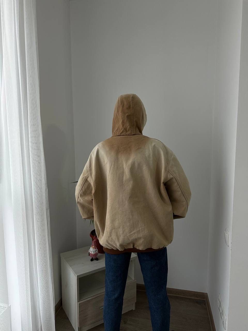 Carhartt × Carhartt Wip × Vintage Vintage Carhartt Active Detroit Denim Beige Faded Jacket Size L / US 10 / IT 46 - 19 Thumbnail