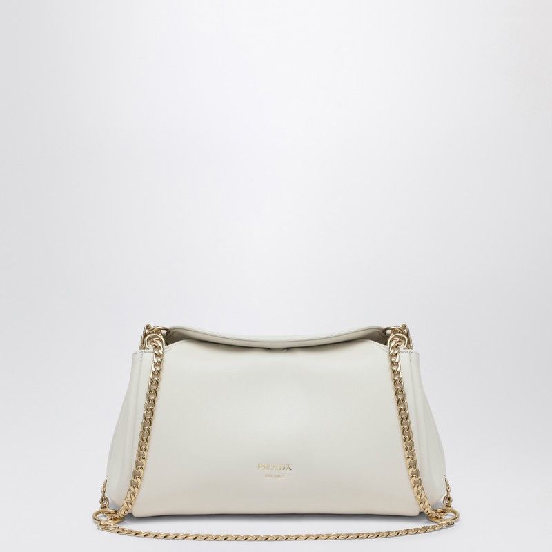 Prada Prada Small White Tumulte Bag In Nappa Leather Size ONE SIZE - 1 Thumbnail