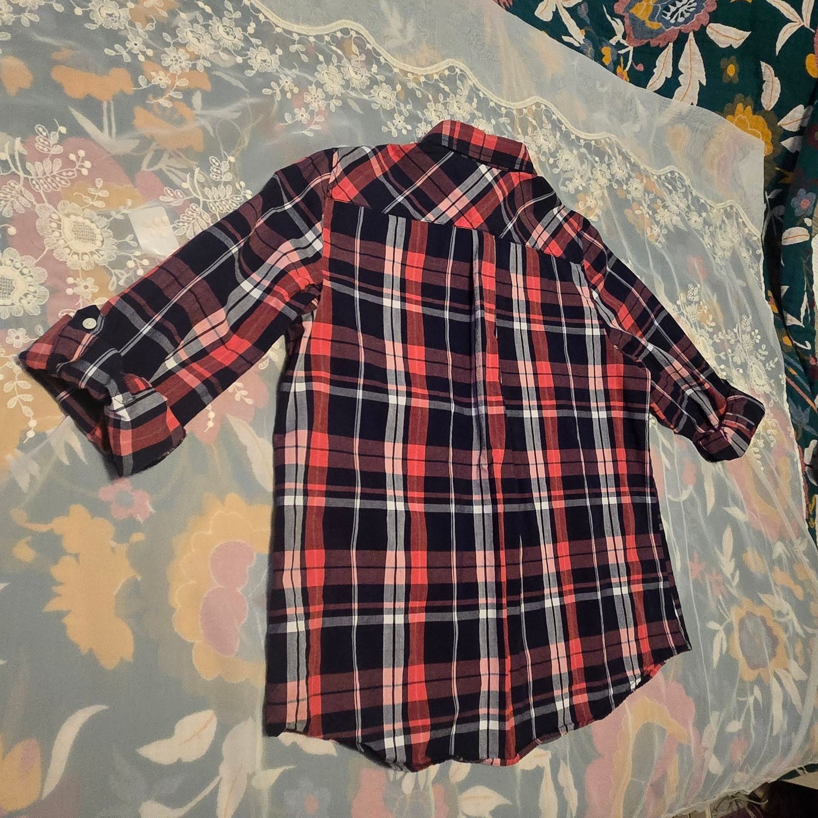 Tommy Hilfiger Tommy Hilfiger Women’s XL Plaid Button Down Shirt Cotton Size XL / US 12-14 / IT 48-50 - 9 Thumbnail