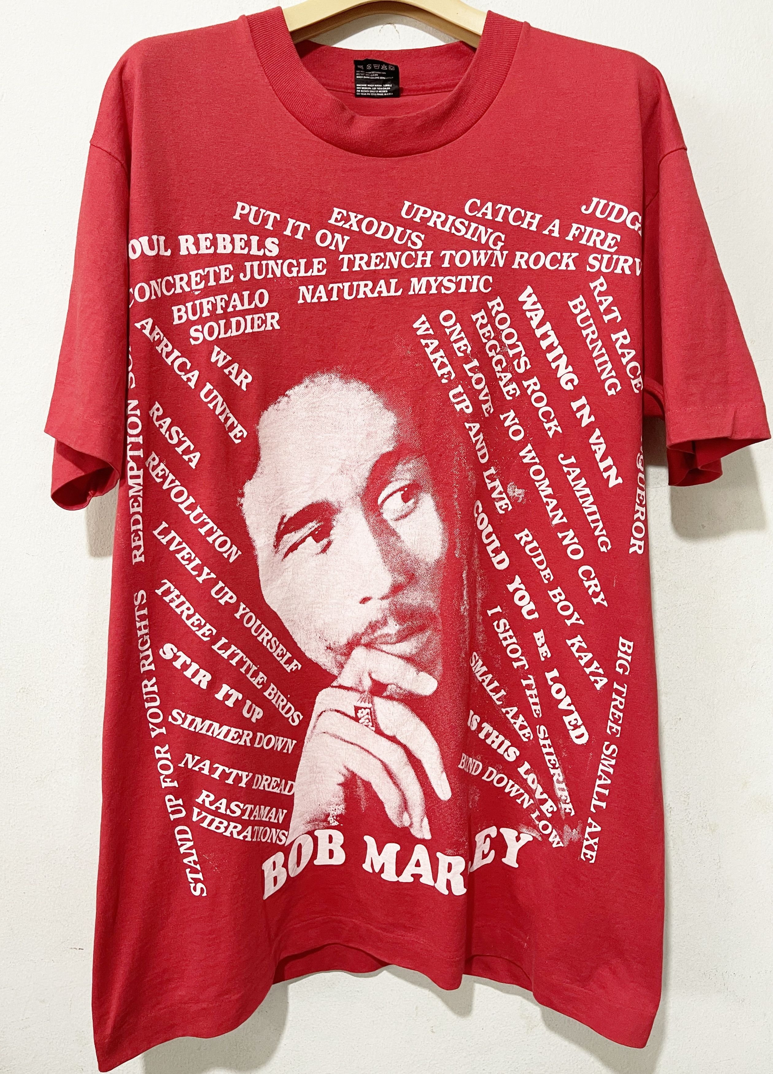 Band Tees × Bob Marley × Vintage Vintage 80s Bob Marley Shirt Size US L / EU 52-54 / 3 - 1 Thumbnail