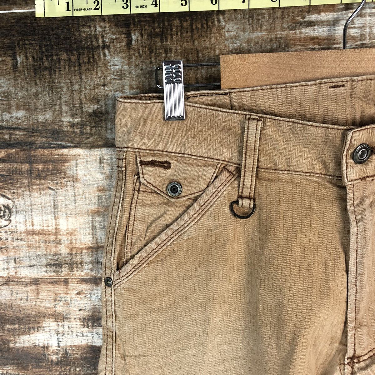 Japanese Brand Iz Frontier Brown Cargo Multipocket Pants #A1429 Size US 30 / EU 46 - 7 Thumbnail