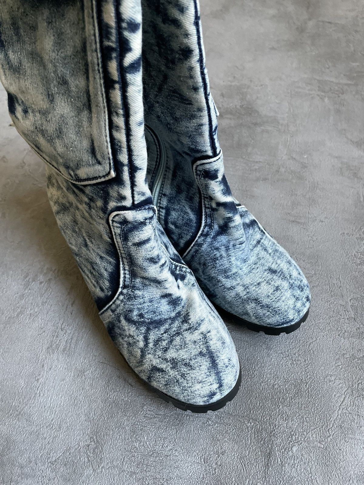 Vintage Vintage Y2K denim pocket platform boots Size US 8 / IT 38 - 4 Thumbnail