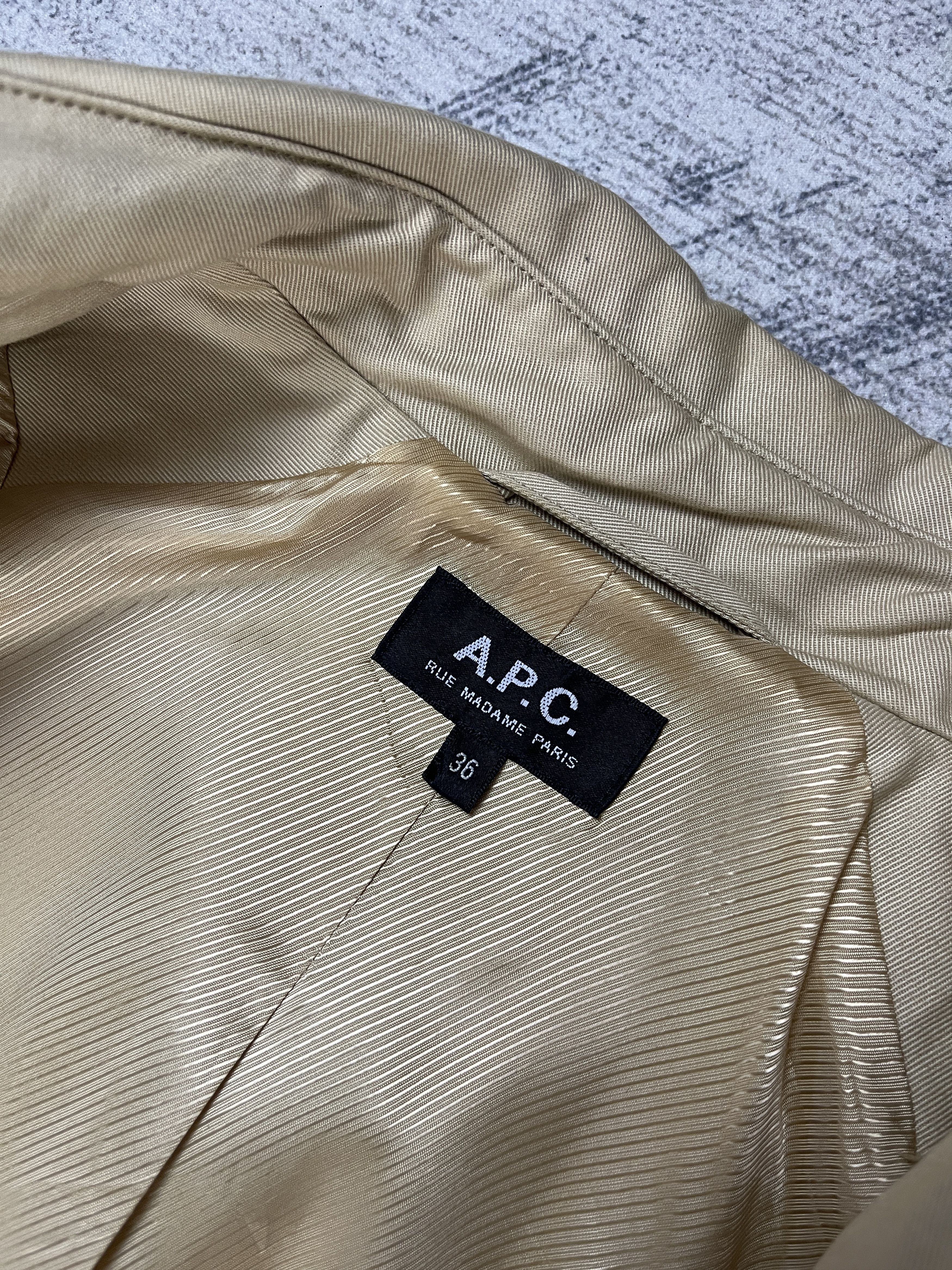 A.P.C. A.P.C Beige Trench Coat Made in Bulgaria Size US S / EU 44-46 / 1 - 12 Thumbnail