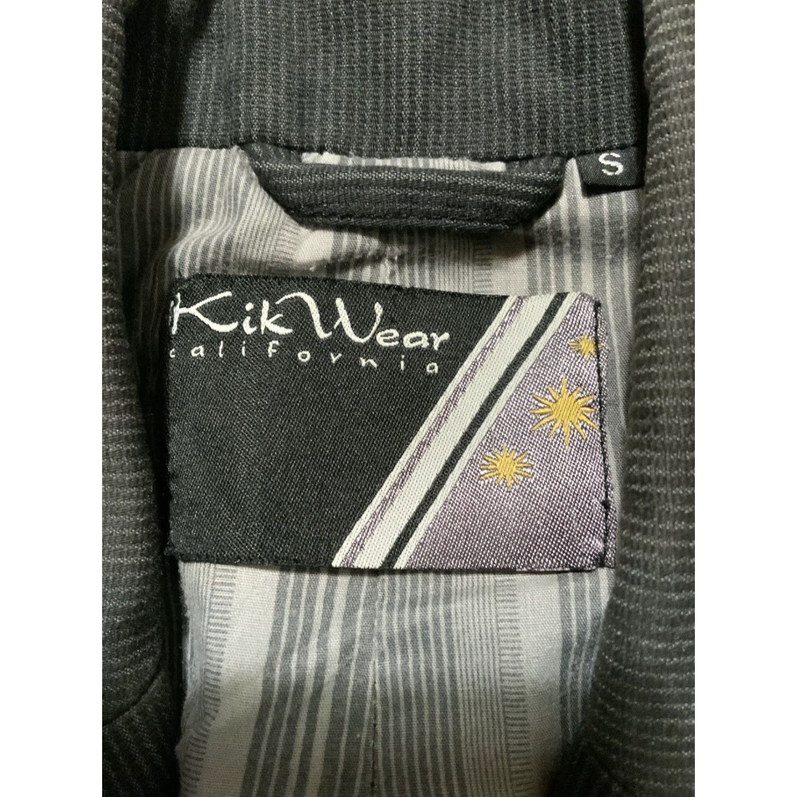 Vintage VINTAGE Kikwear Blazer Shirt Steampunk California Striped 3 Button Gray Sz. S Mens Size 36R - 4 Thumbnail