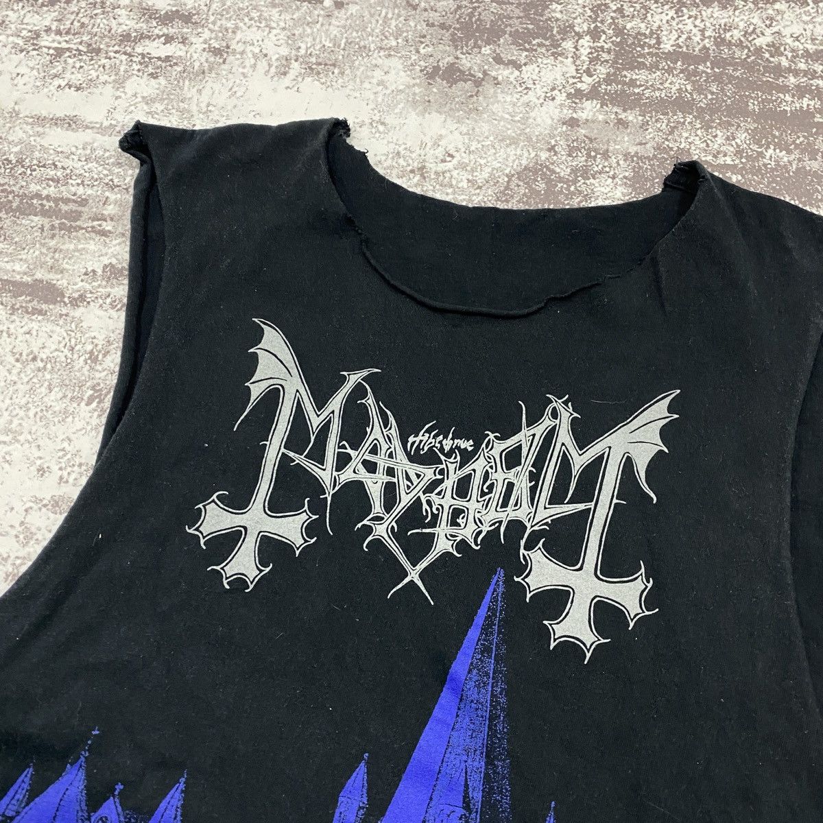 Band Tees Vintage Mayhem De Misteris Dom Sathanas Tank Top Size US XL / EU 56 / 4 - 2 Thumbnail