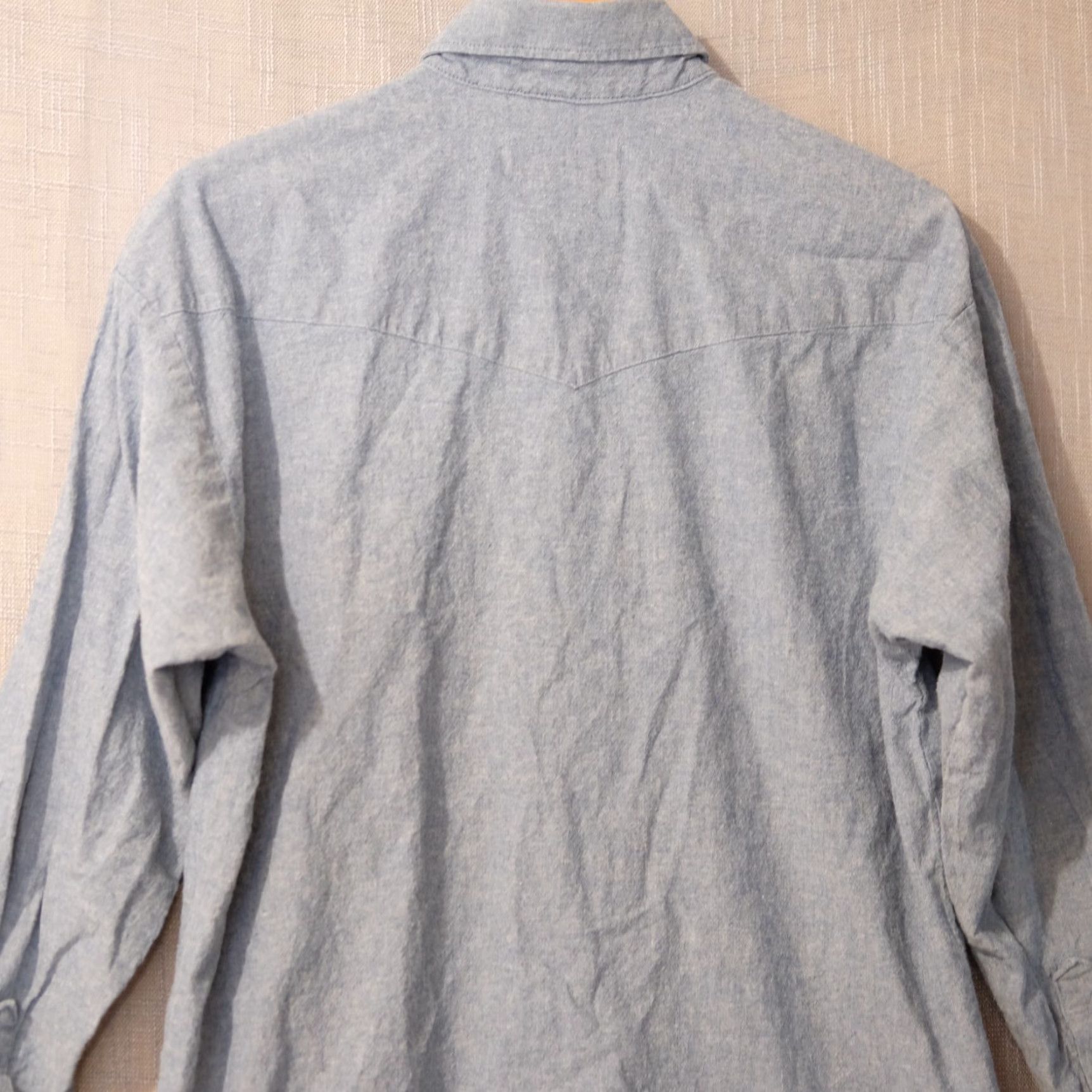 Vintage VINTAGE Panhandle Slim Blue Shirt Longsleeve Pockets Mens 16x35 (Large) #A17-23 Size US L / EU 52-54 / 3 - 6 Thumbnail