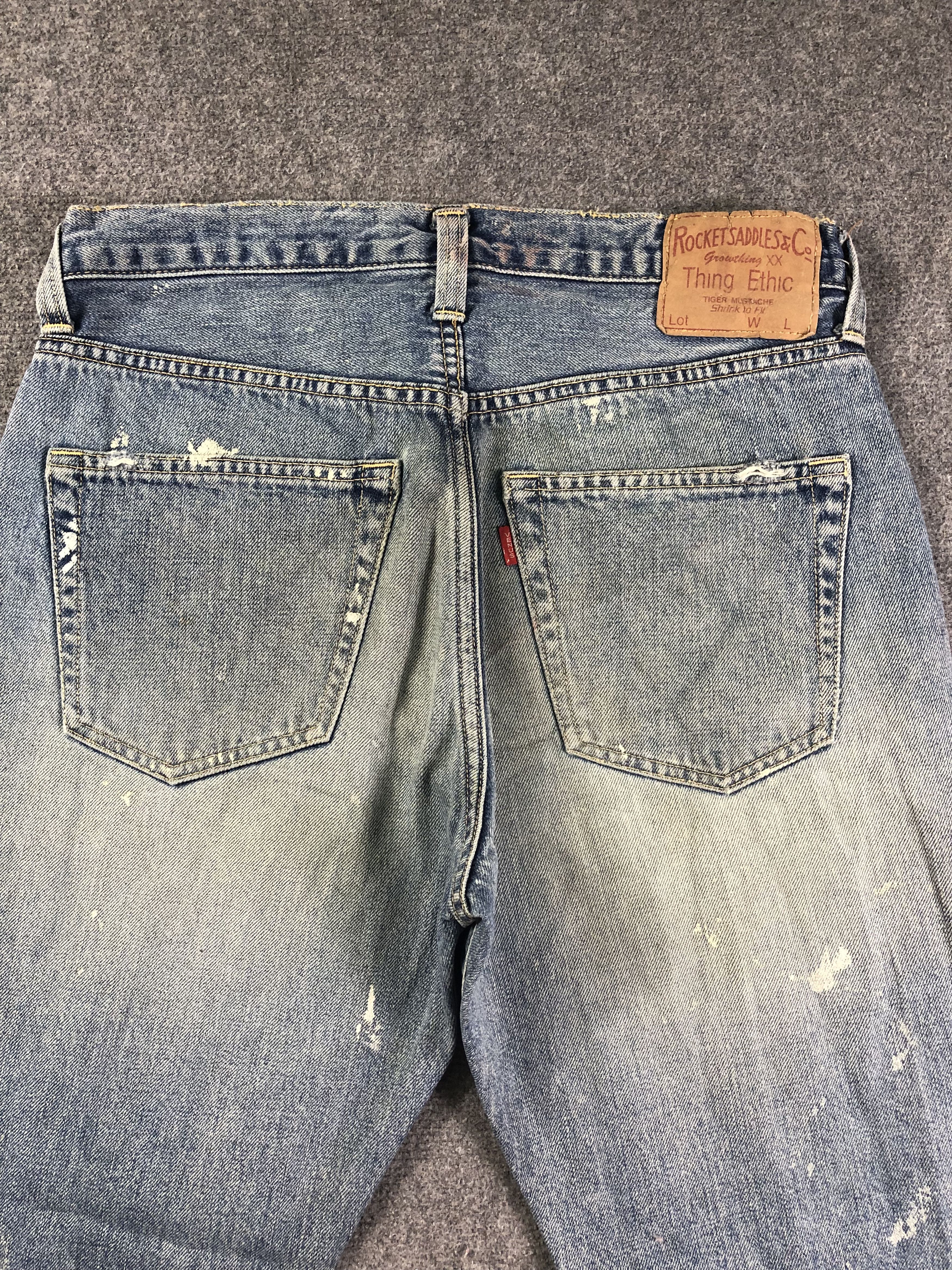 Other Rocket Saddles Selvedge Denim Jeans 30x30 Size US 30 / EU 46 - 8 Thumbnail