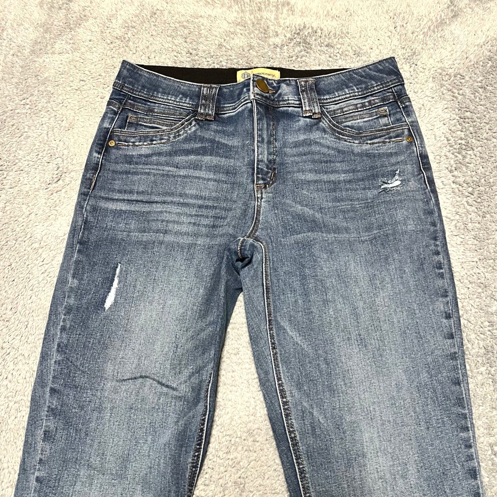 Vintage Democracy Jeans Womens 12 Ab Solution Skinny Ankle High Rise Blue (34x28.5) Size 34" / US 12 / IT 48 - 2 Thumbnail