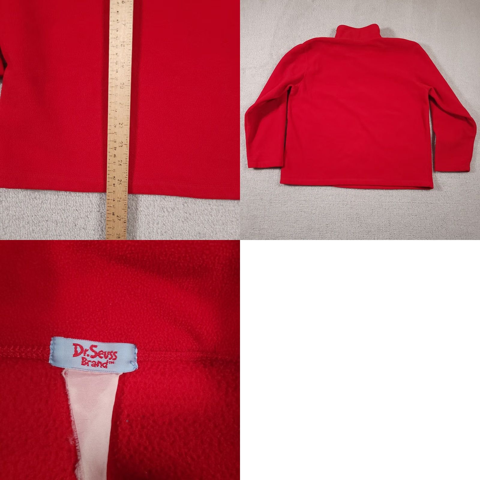 Vintage VINTAGE Dr Seuss Sweater Shirt Unisex Adults L Red 1/4 Zip Long Sleeve Fleece Sam I Am 90s Size US L / EU 52-54 / 3 - 8 Thumbnail