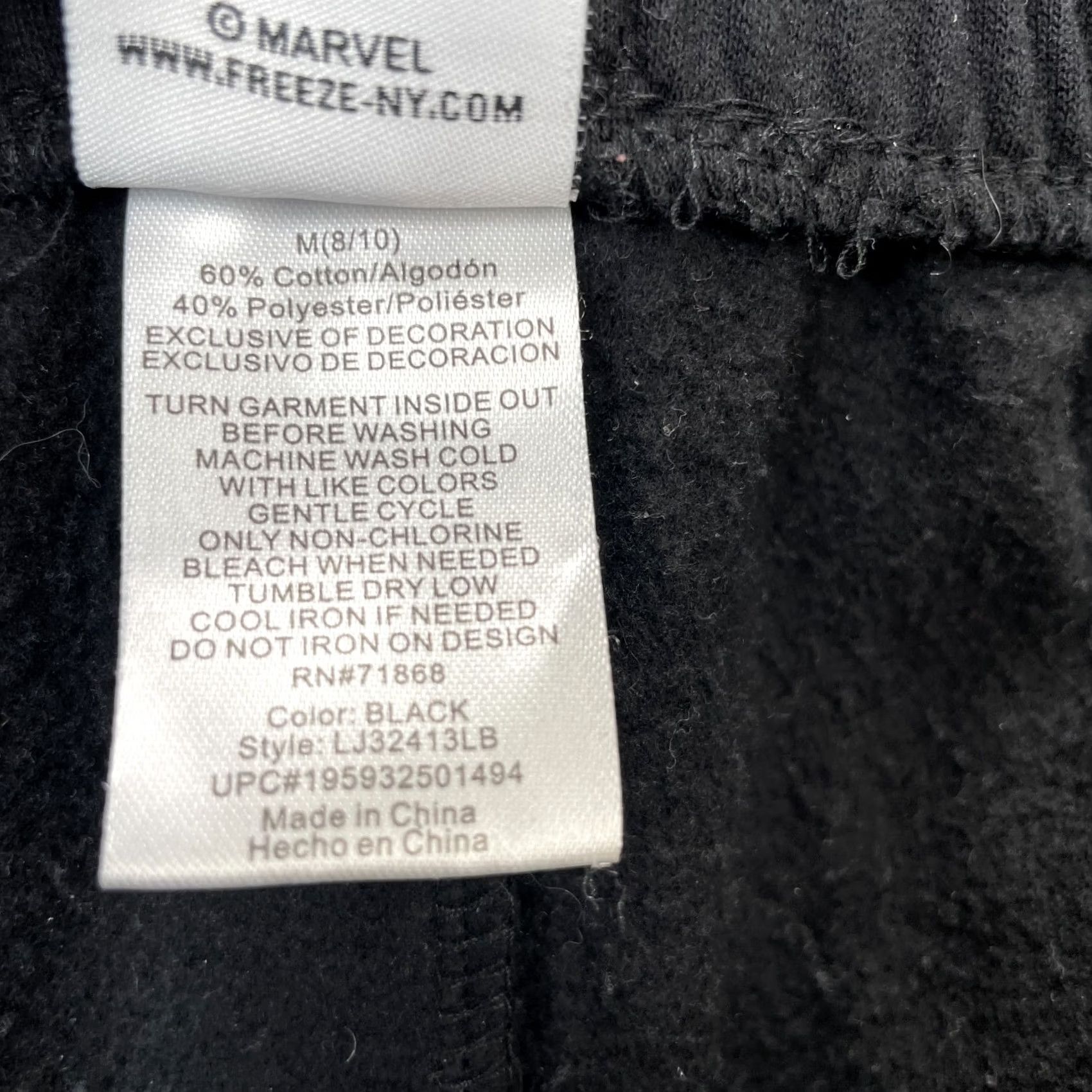 Vintage Deadpool Pants Mens M Black Joggers Sweatpants Marvel Embroidered Comics Jogger Regular Tapered Inseam 26 Pockets Lined Comfortable Easy Care Size US 31 - 4 Thumbnail