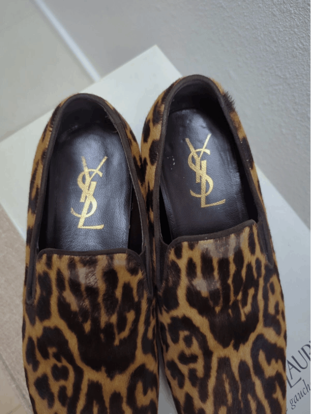 Yves Saint Laurent YSL Leopard Pony Hair Loafer Size US 6.5 / EU 39-40 - 2 Thumbnail