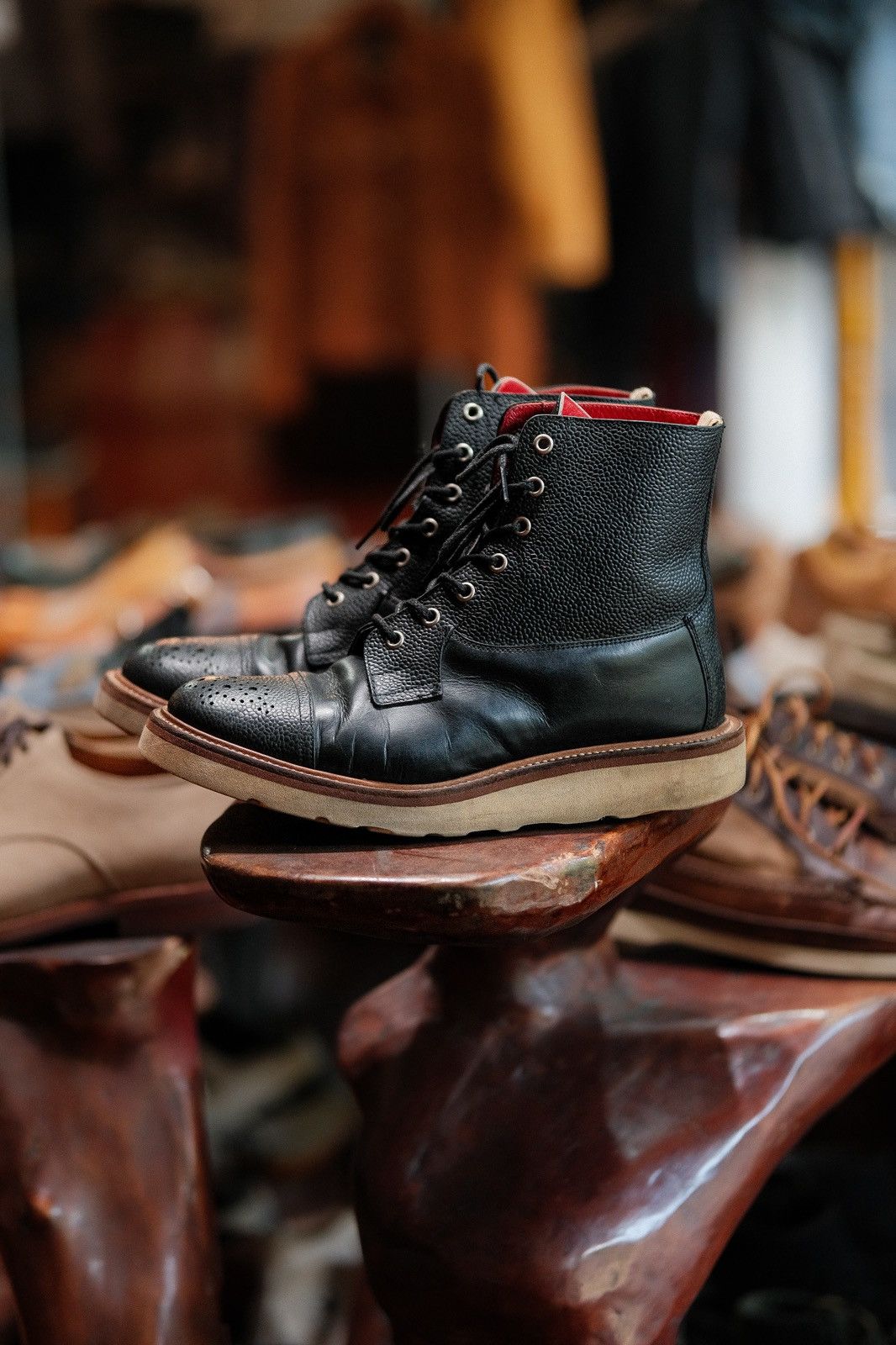 James Coward × Tricker's ZIP BOOT CALF LEATHER BLACK | Grailed