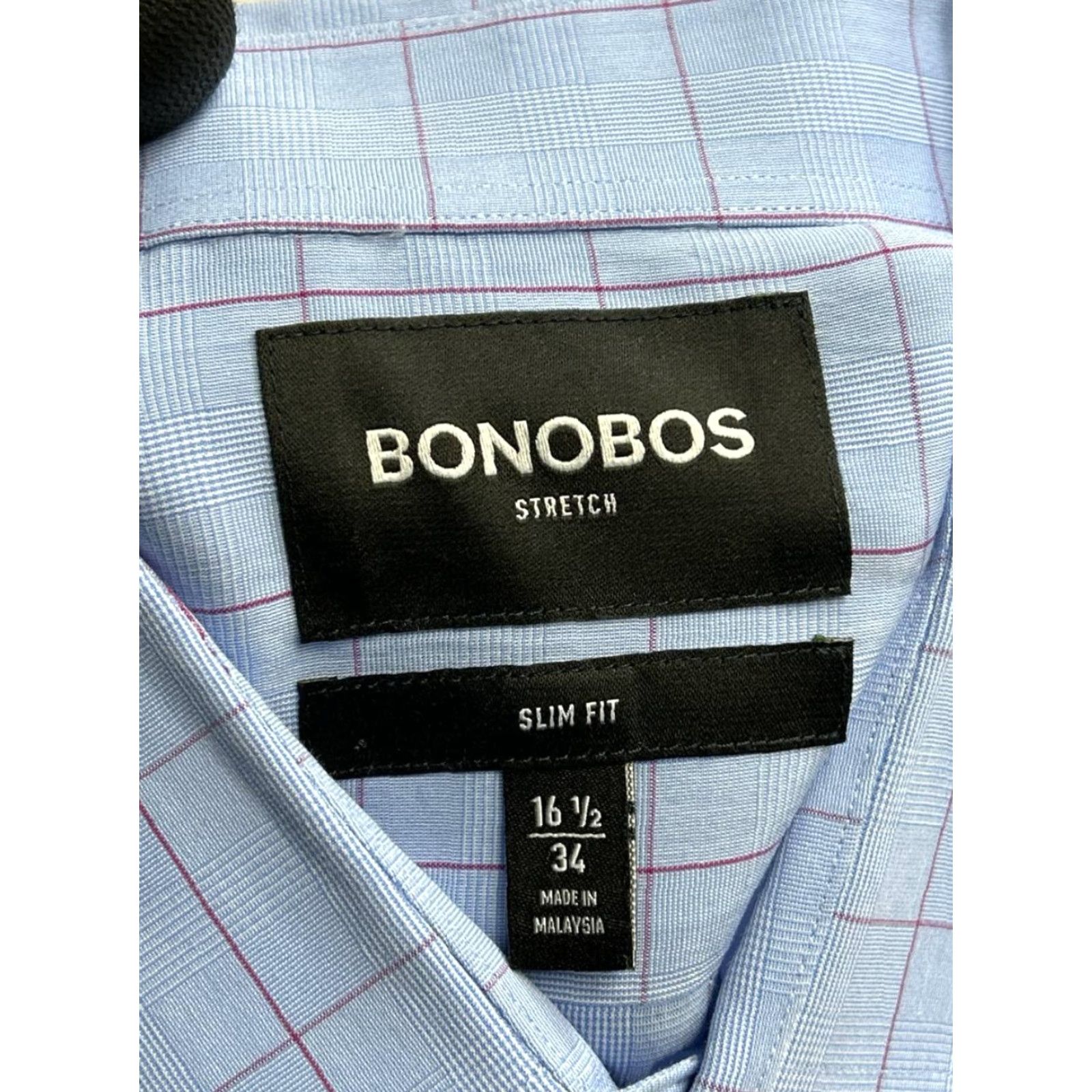 Bonobos Bonobos Dress Shirt Mens 16.5 Blue Cotton Button Up Dress Shirt Size 46R - 3 Thumbnail
