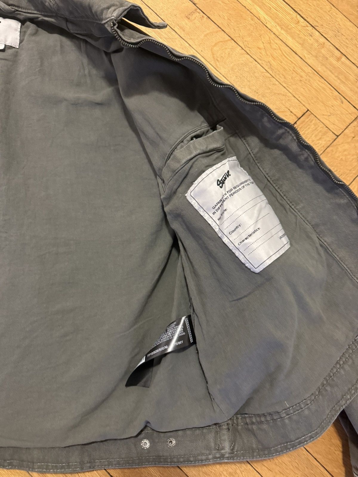 Pull & Bear Pull&Bear washed denim worker jacket in khaki Size US M / EU 48-50 / 2 - 5 Thumbnail