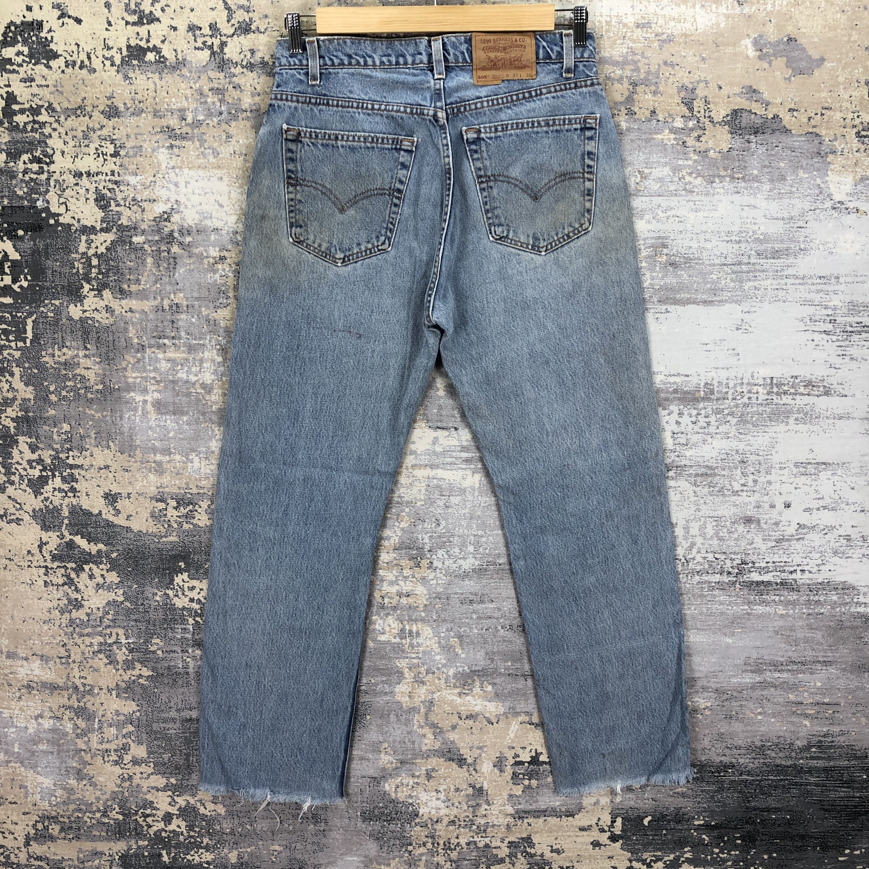 Levi's Vintage 90s Levis 505 Stone Wash Jeans Levi's Faded Denim Size US 32 / EU 48 - 2 Thumbnail