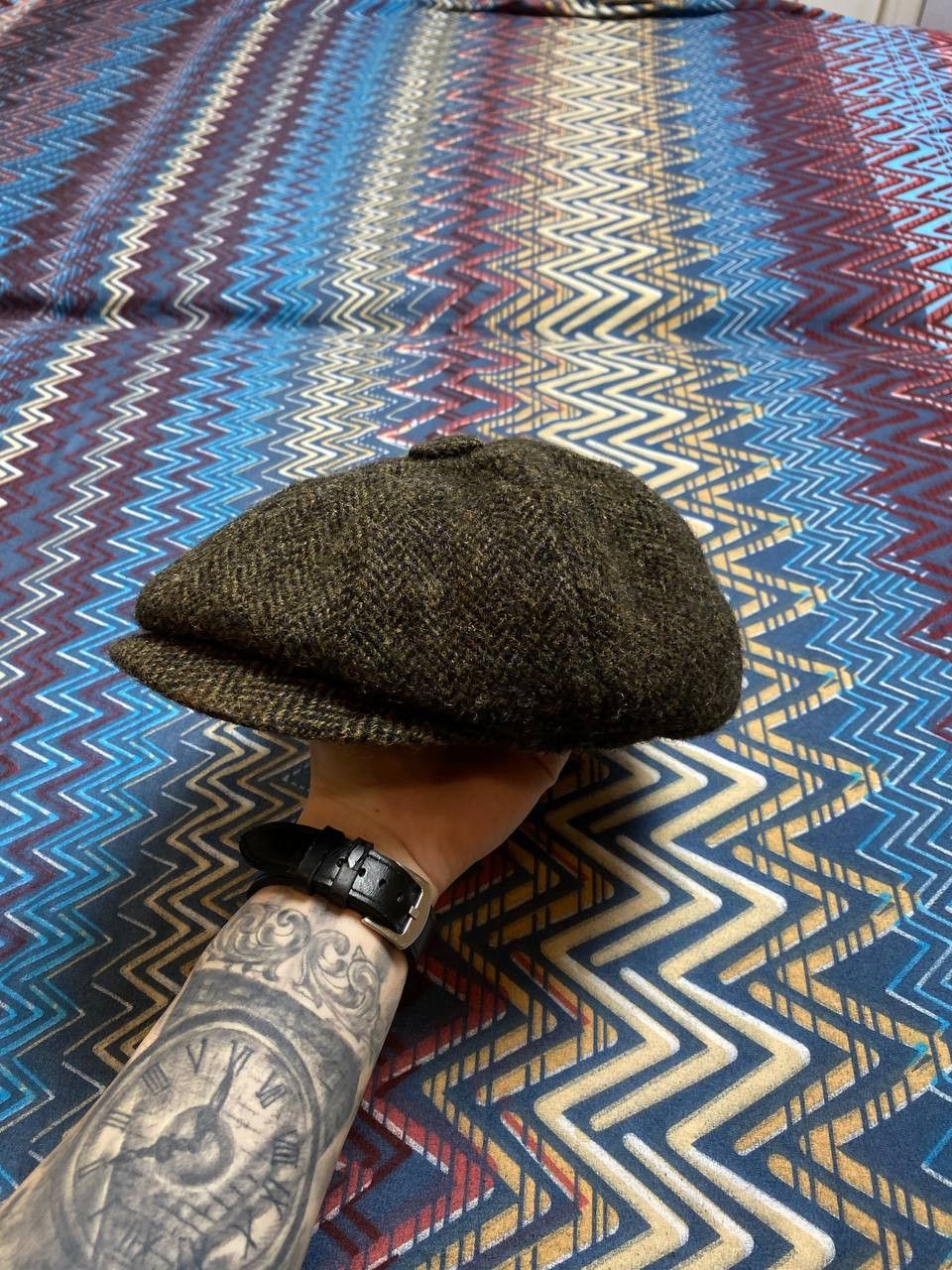 Harris Tweed × Vintage Vintage Y2K Harris Tweed Cap Streetwear Size ONE SIZE - 9 Thumbnail