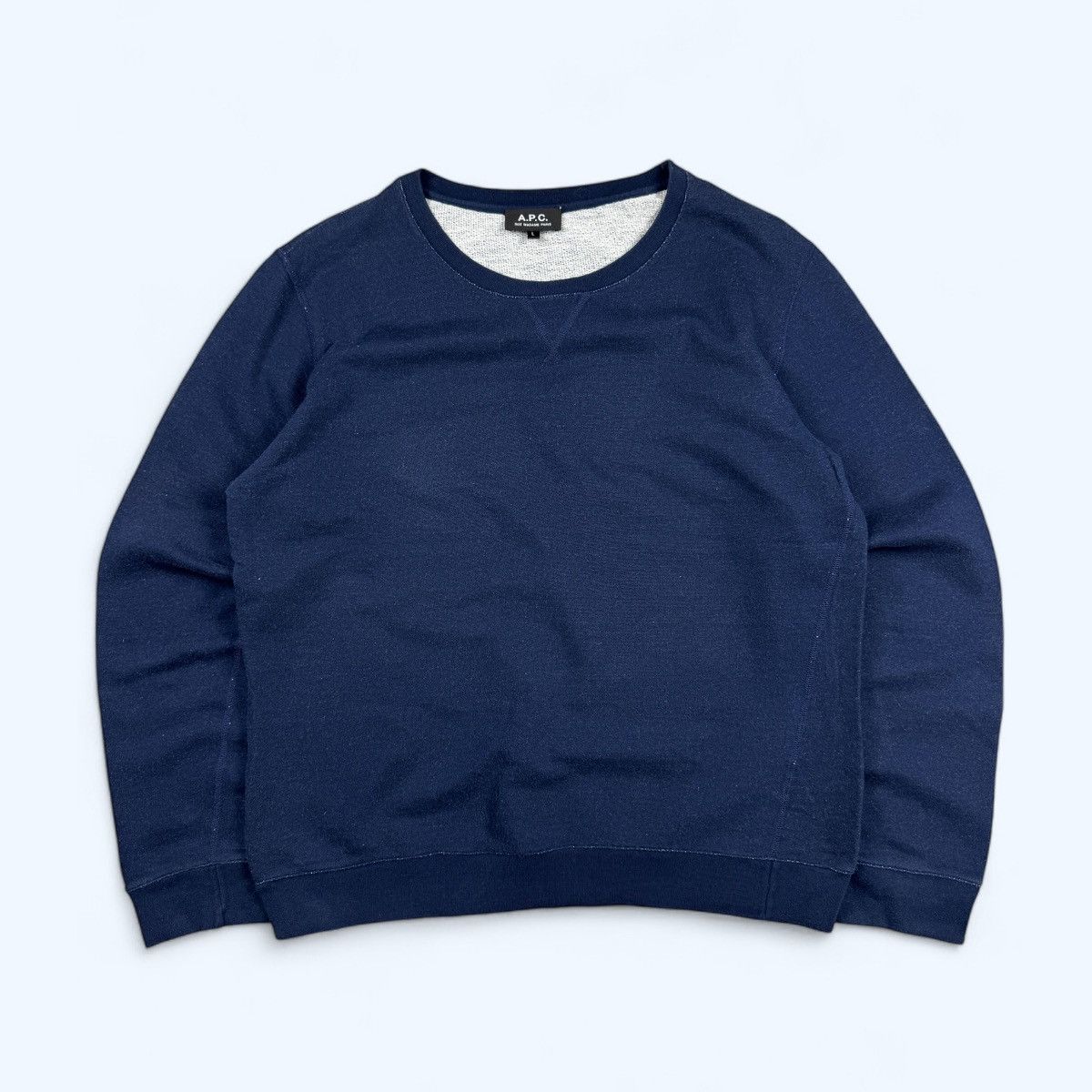 A.P.C. A.P.C. Navy sweatshirt size L made in romania Size US L / EU 52-54 / 3 - 1 Thumbnail