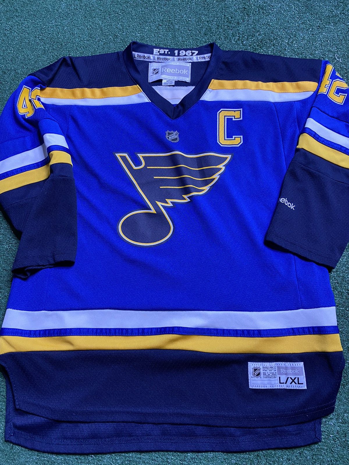 Reebok Kids David Backes Jersey St Louis Blues Sz L XL