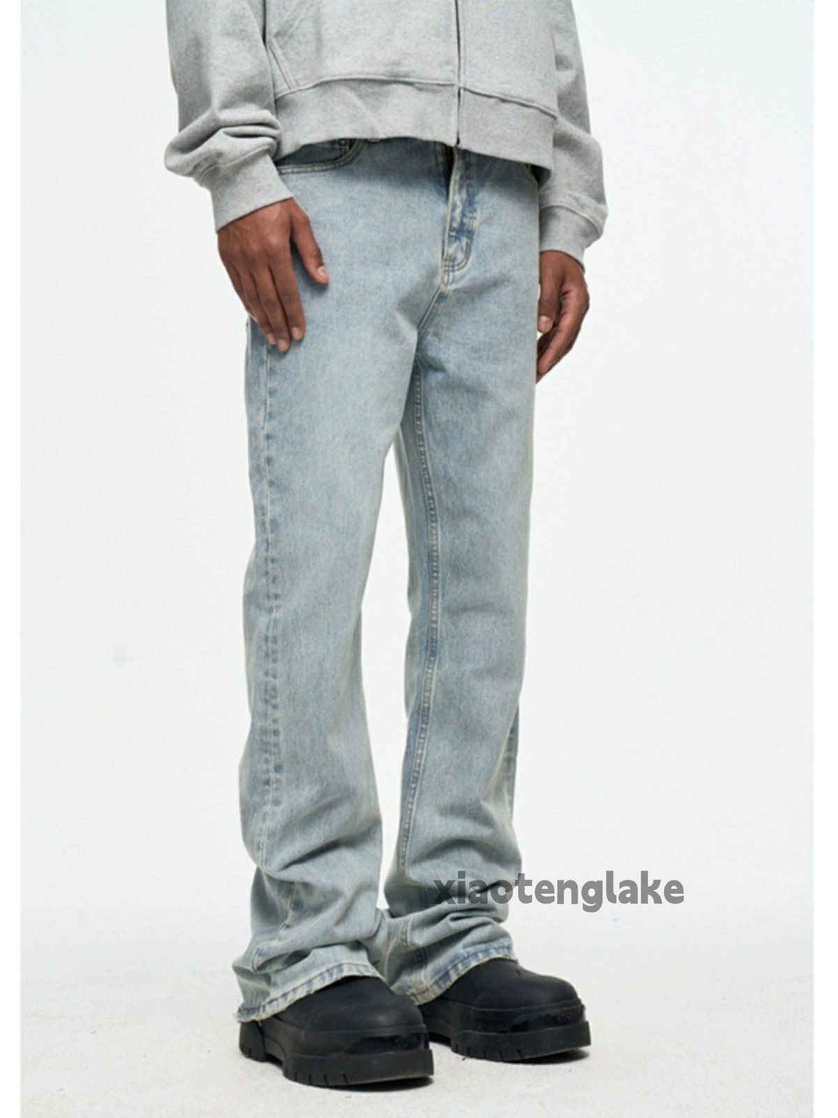 Jean × Vintage washed faded cleanfit yuppie bootcut grunge flared jeans Size US 36 / EU 52 - 1 Thumbnail